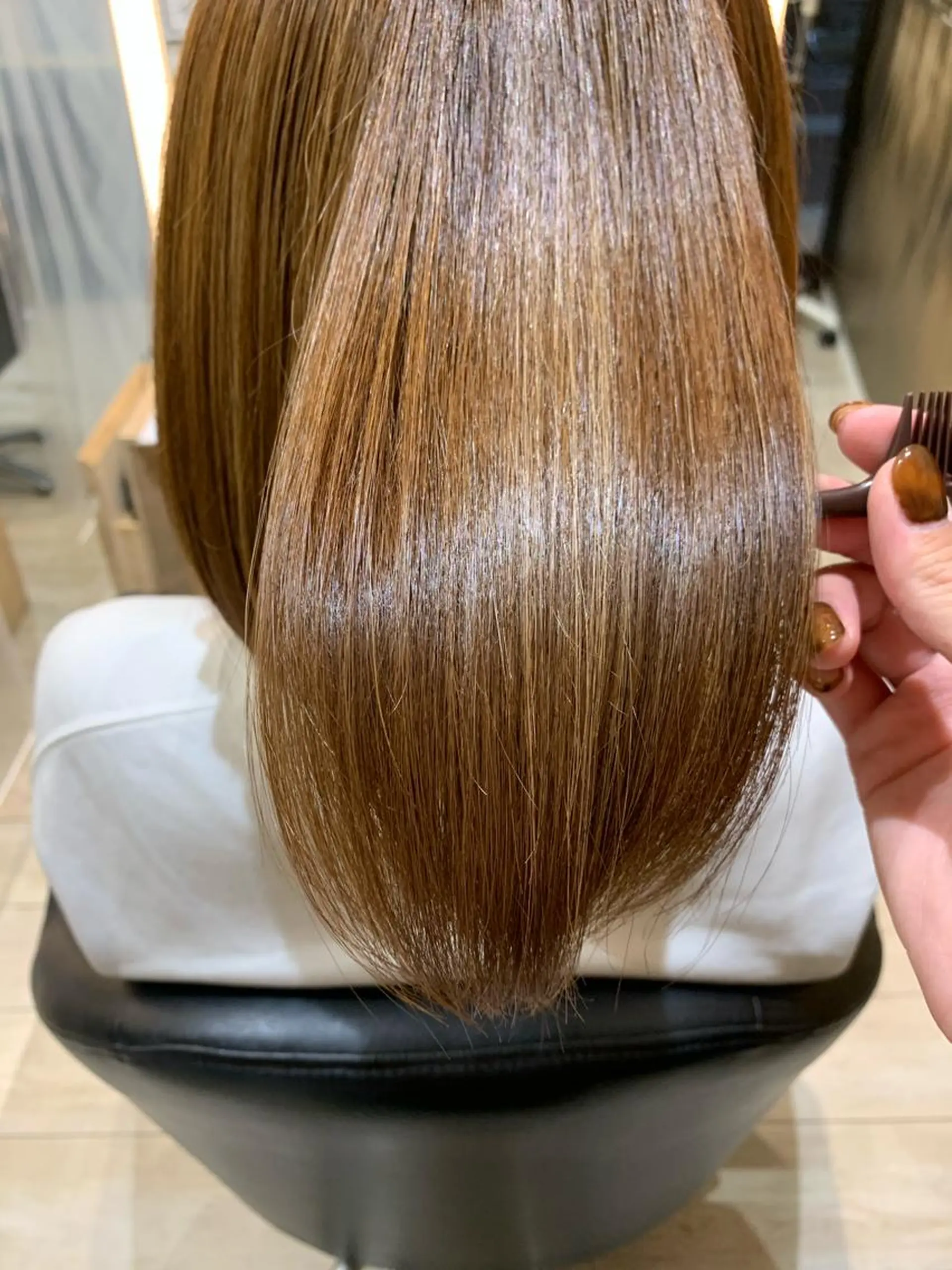 ミディアム 髪質改善 トリートメント 透明感カラー 金村真子のヘアスタイル