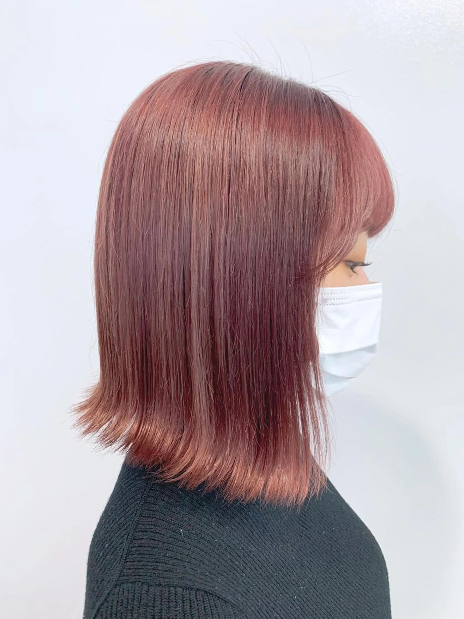 ミディアム カラー ヘアアレンジ ピンクカラー ヘアカラー 🍒暖色✖️レイヤー ／Haruna🍒のヘアスタイル