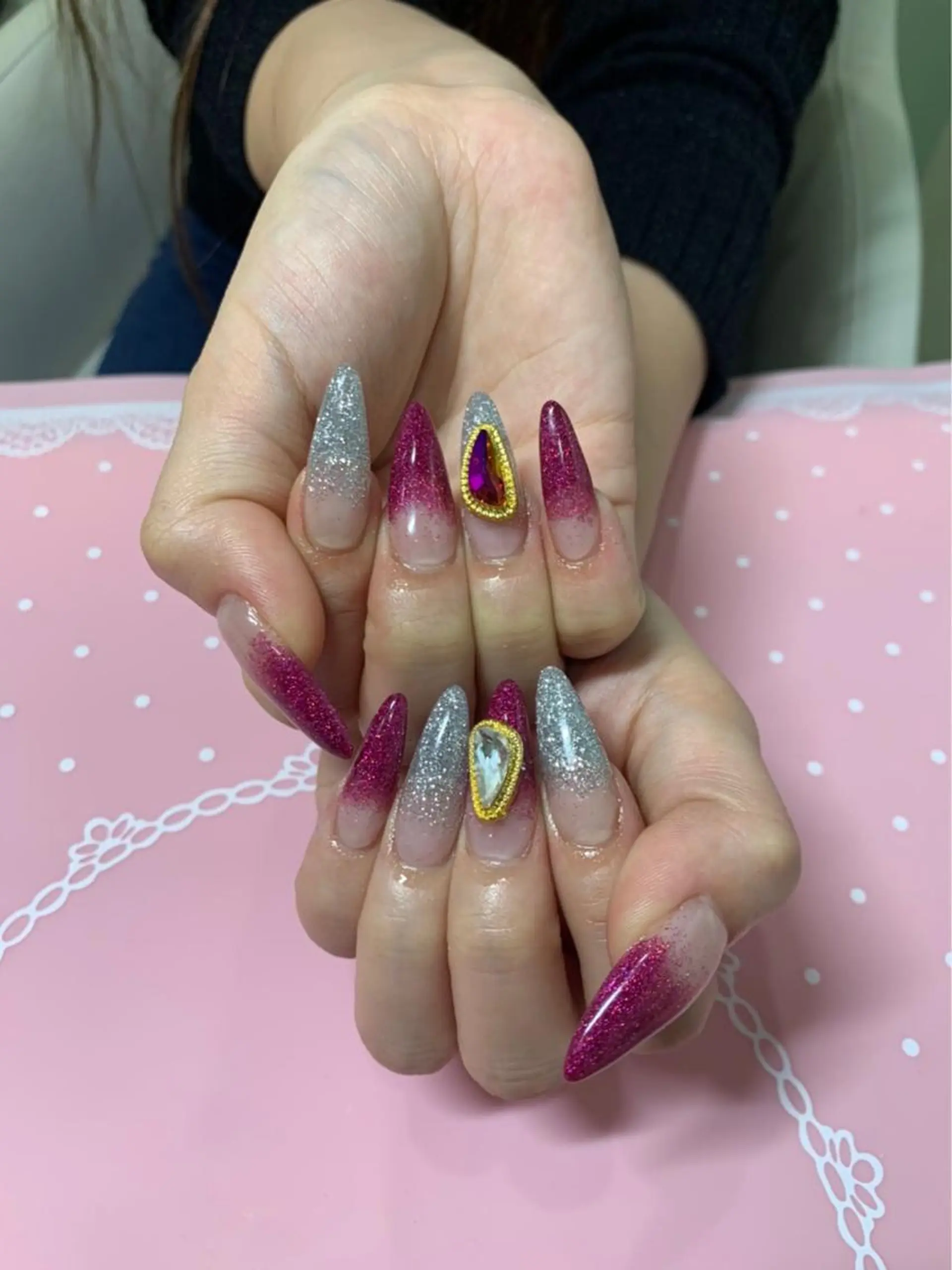 セミロング ネイル ハンドネイル 《LB》ラブリエ Nail&eyeのマツエク・マツパデザイン