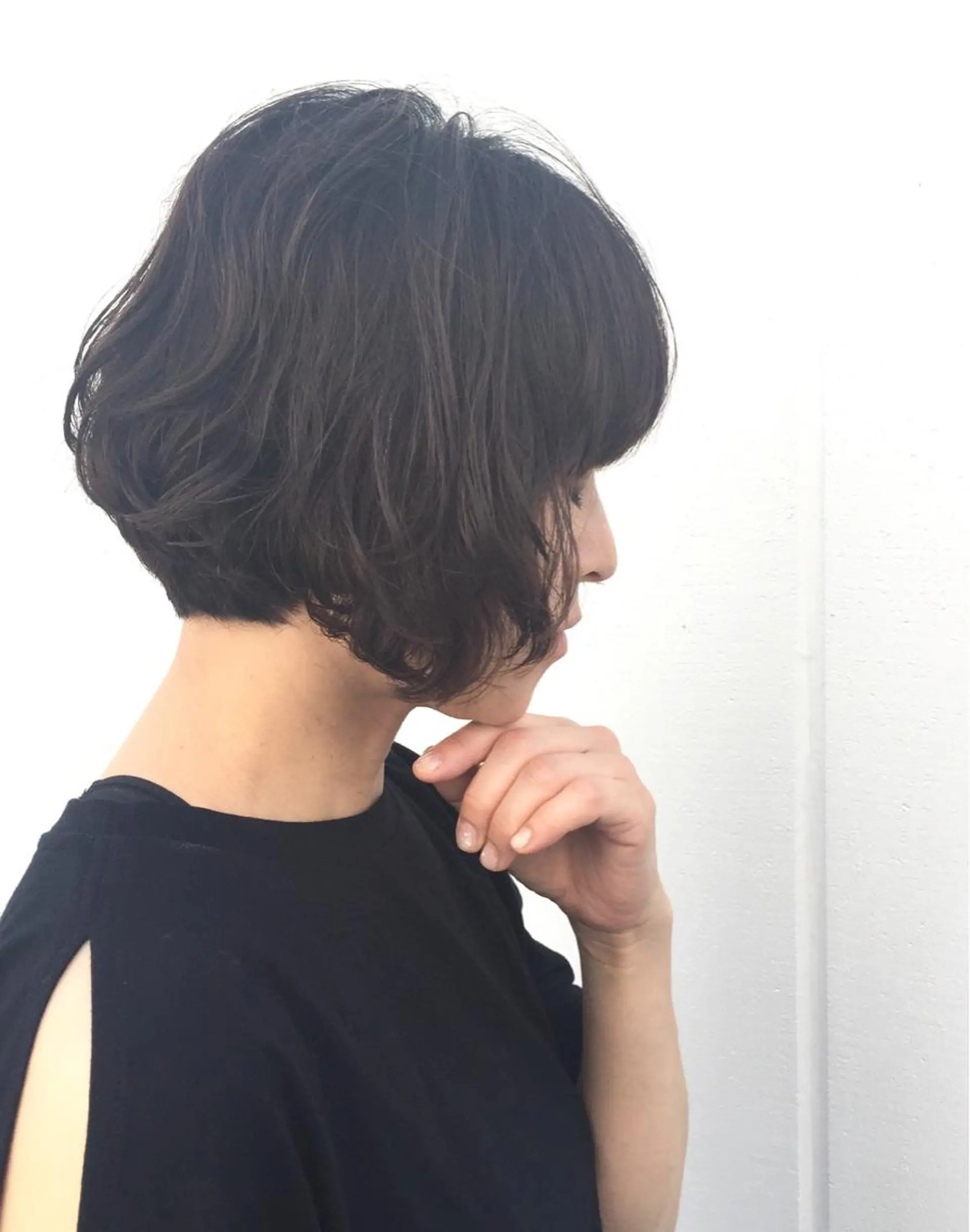 ショート パーマ くせ毛 デジタルパーマ 福地 礼奈のヘアスタイル