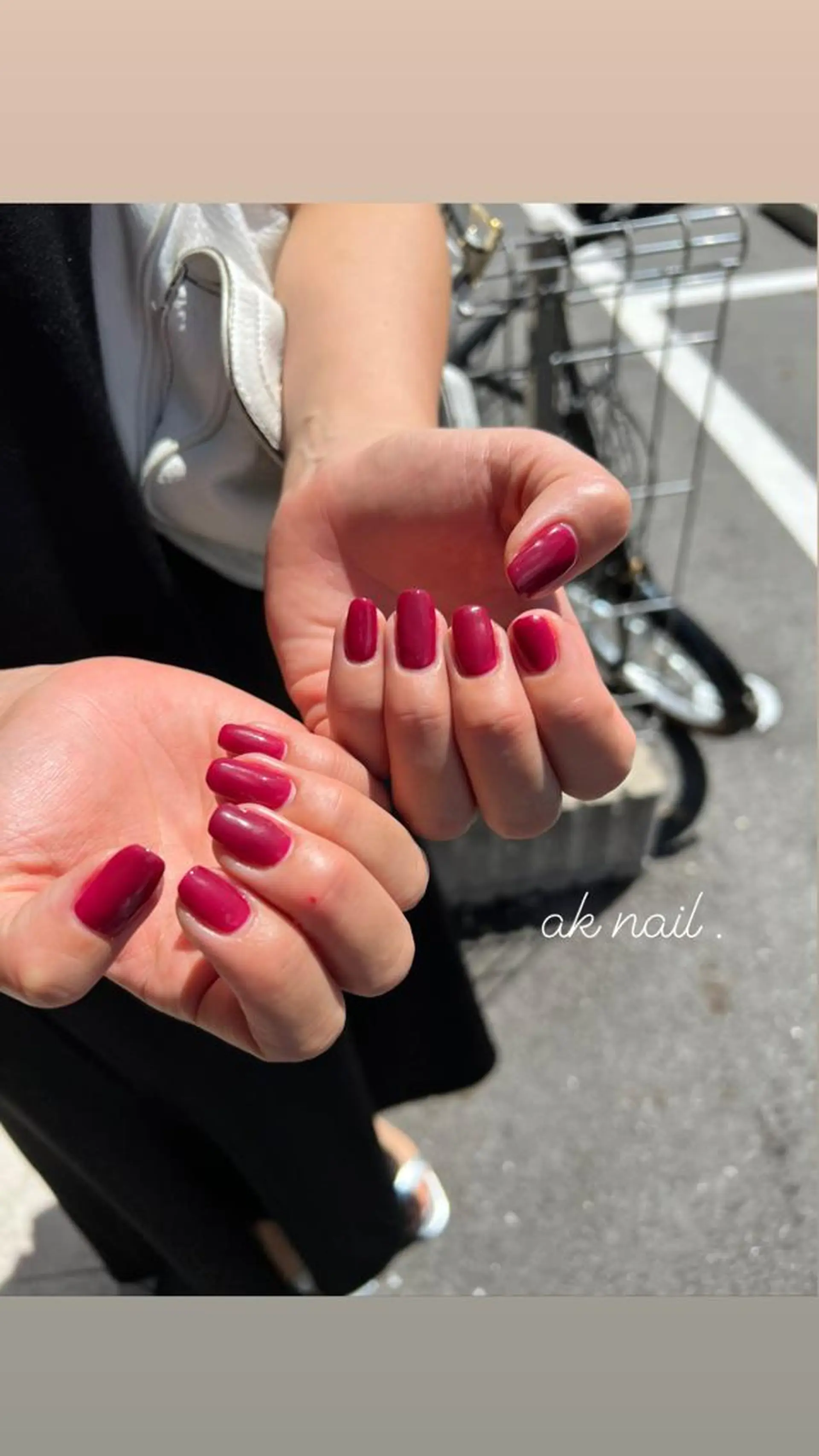 ネイル ボルドー ハンドネイル ak nail .のネイルデザイン