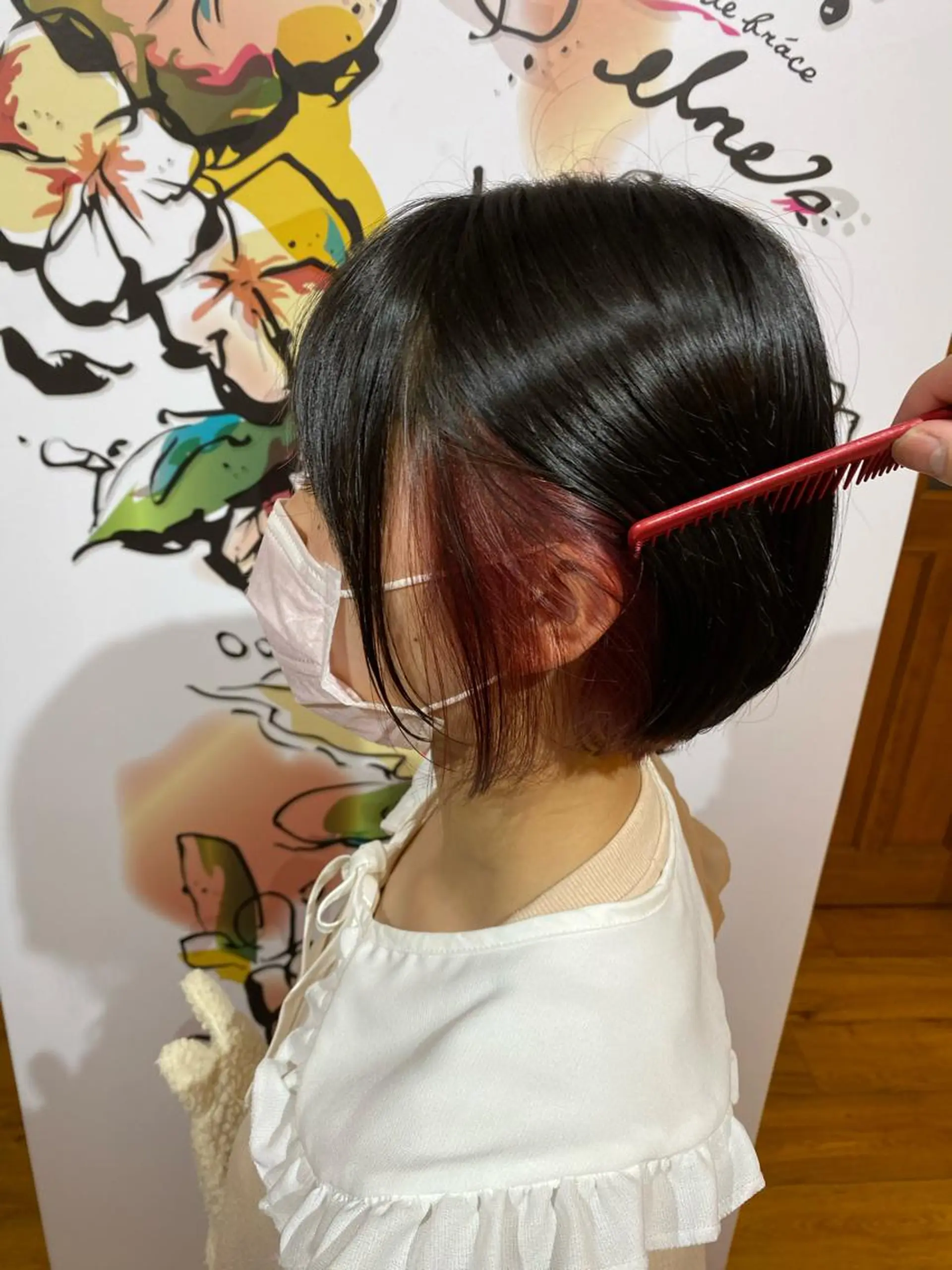 ショート カラー ピンクカラー カット 縮毛矯正 縮毛矯正とレイヤー カット/杉村凜汰郎のヘアスタイル