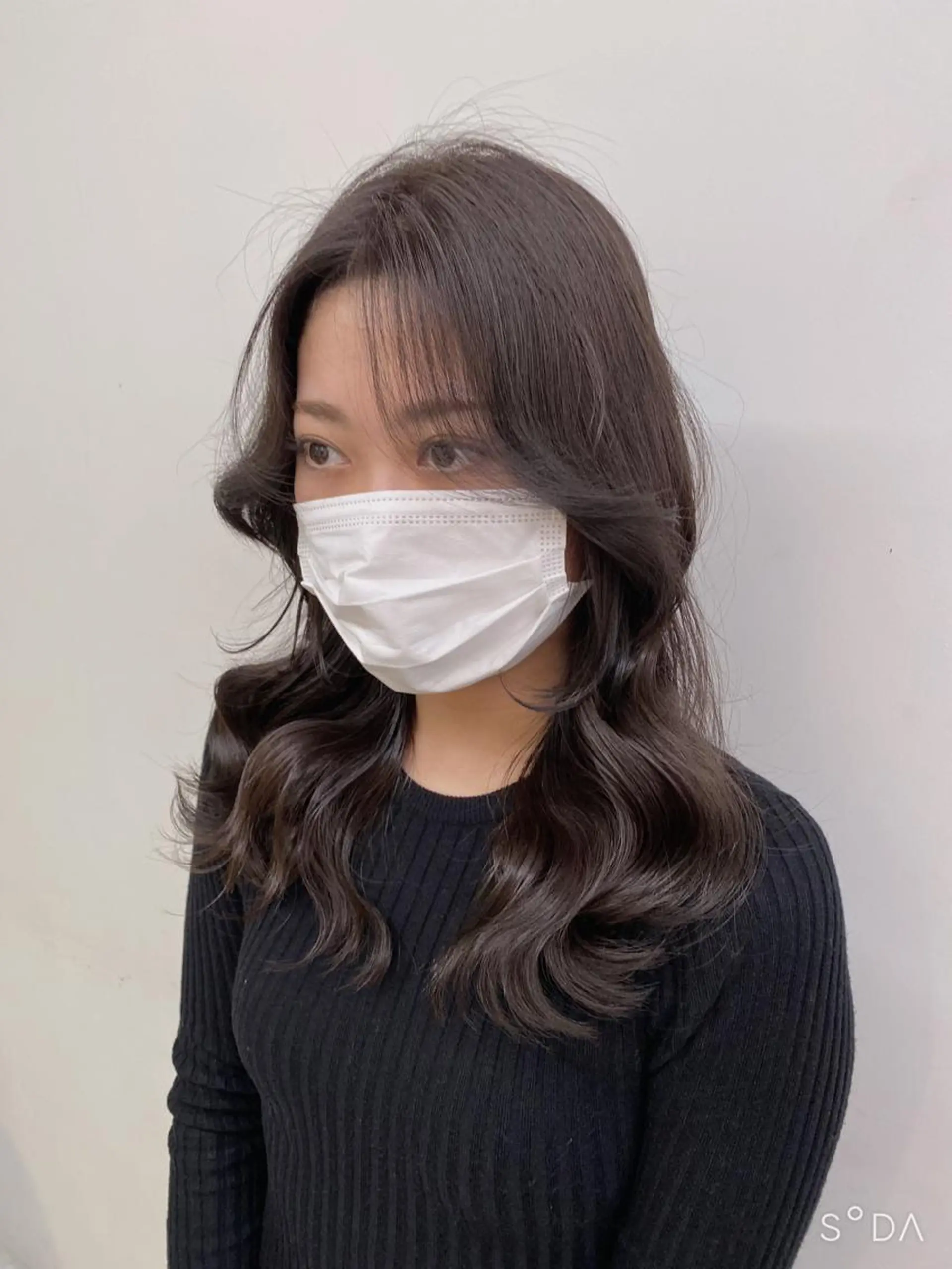 ミディアム カラー ヘアアレンジ くびれヘア ヨシンモリ おくれ毛 💖韓国ヘアの匠 💖TAKUMI💖のヘアスタイル