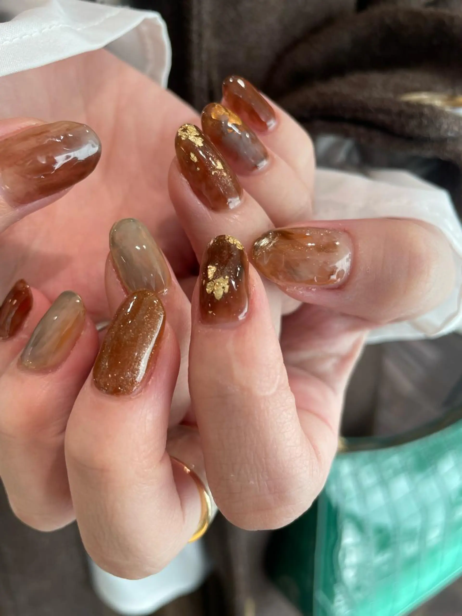 ネイル ジェルネイル ニュアンスネイル パラジェル ピンク ホワイト ニュアンスネイル/ ボブ/まちゃこのヘアスタイル