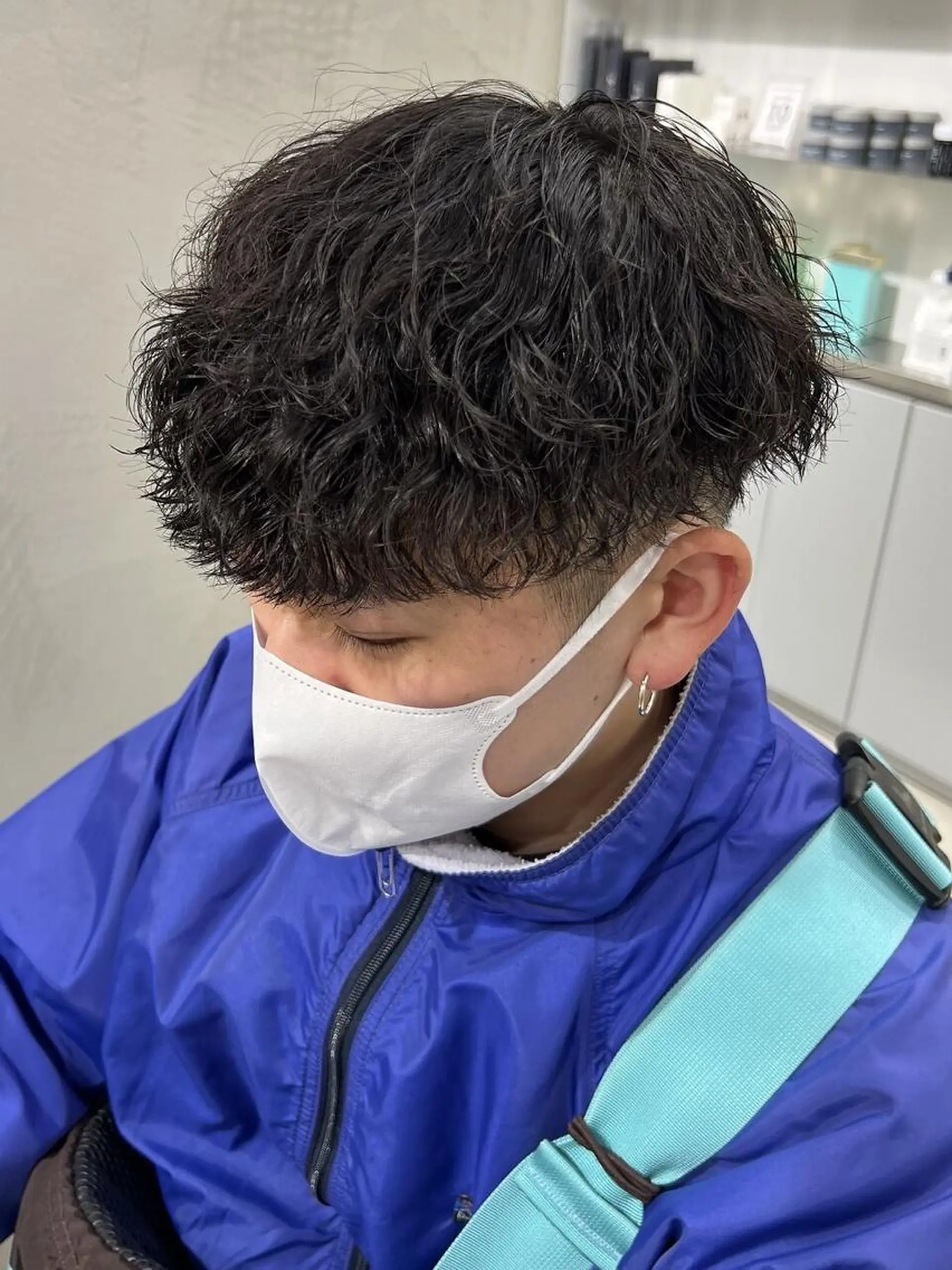 ショート パーマ メンズ メンズパーマ 波巻きパーマ SENTA✨メンズ パーマ✨fifth栄のヘアスタイル