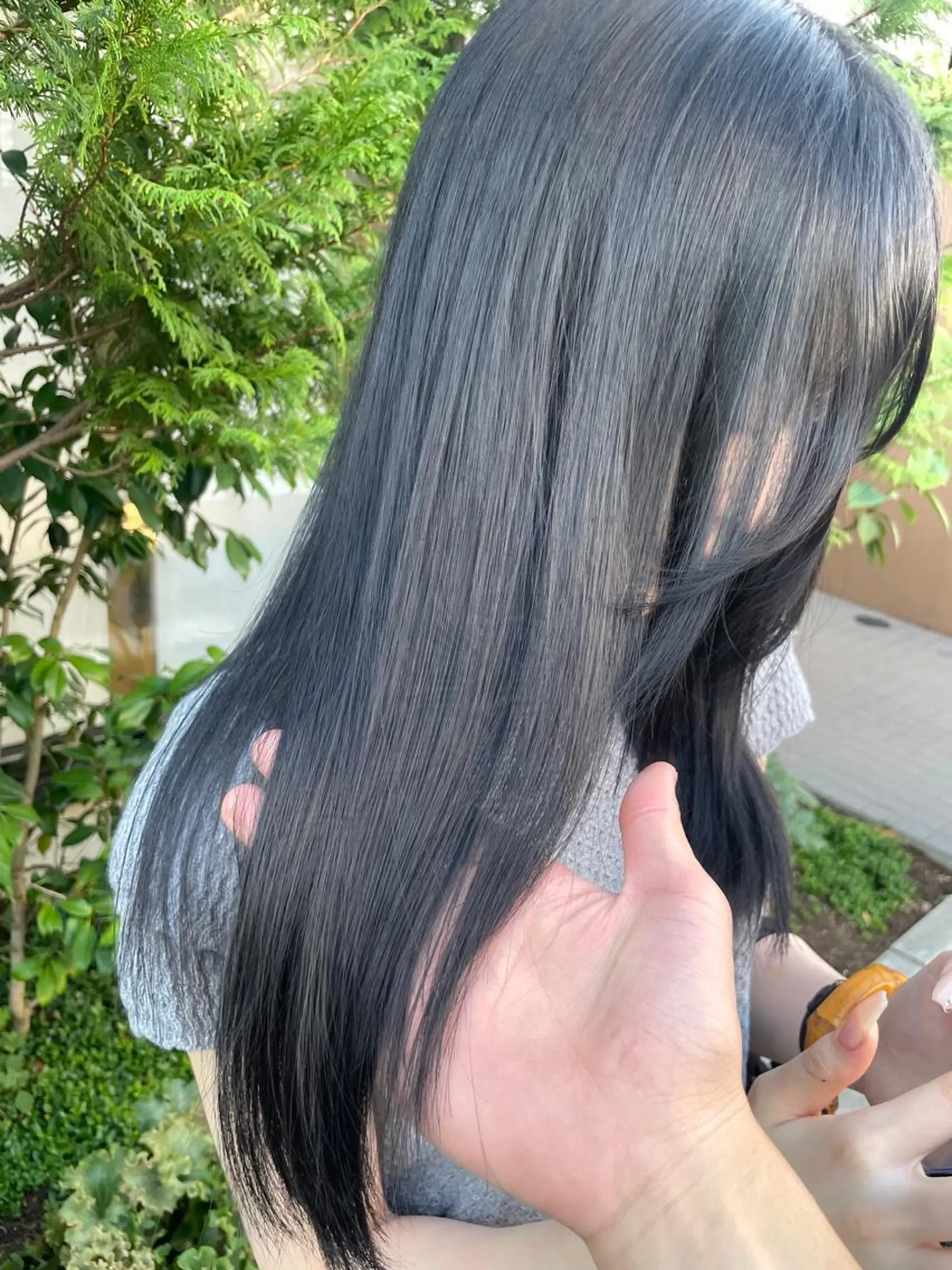 ミディアム カラー 顔周りカット 【オノザワリョウ】のヘアスタイル