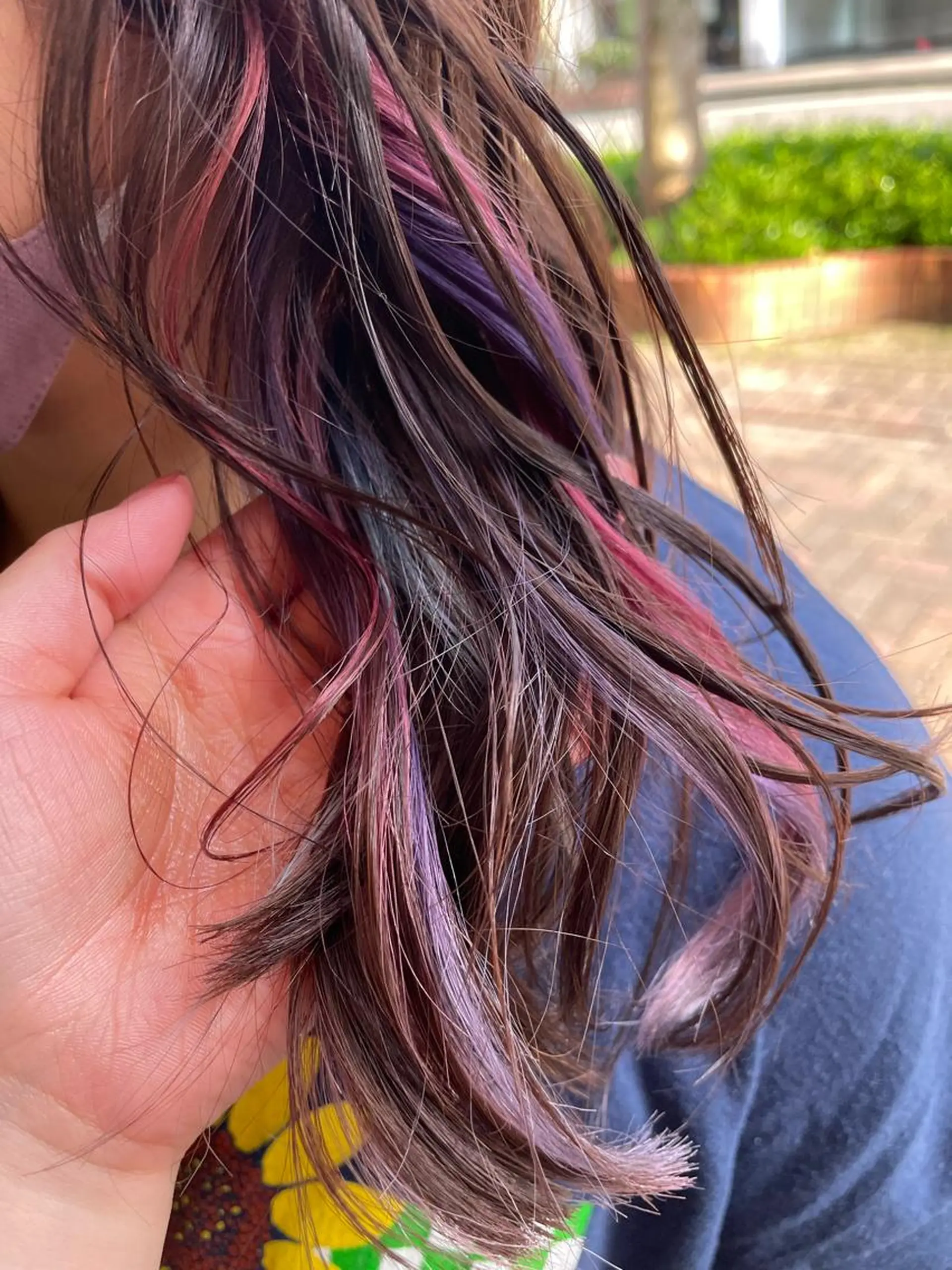 ミディアム カラー tomo🍒パーマ ハイトーン似合わせのヘアスタイル