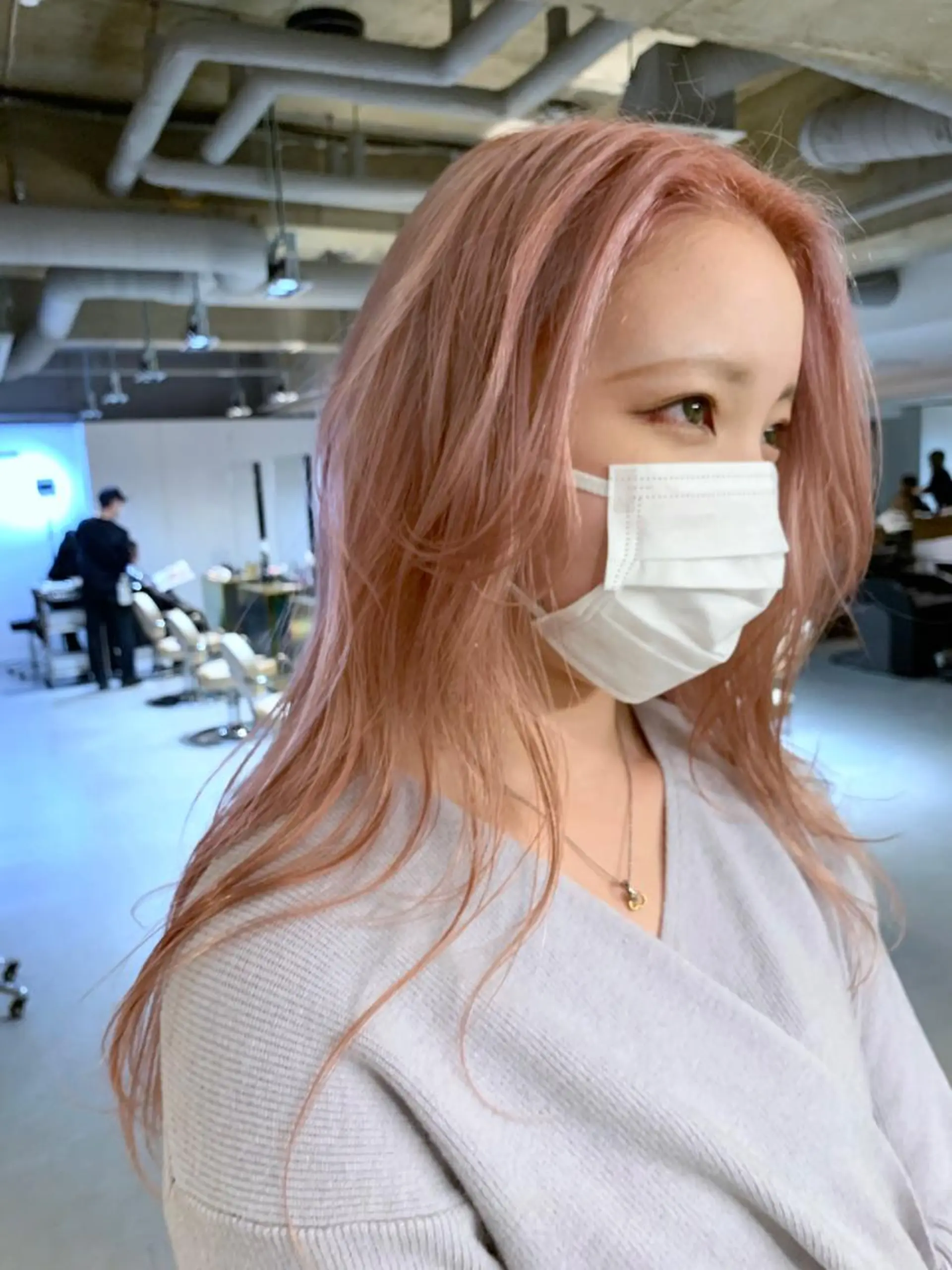 ロング カラー カット ヘアカラー トリートメント よしだ とおいのヘアスタイル