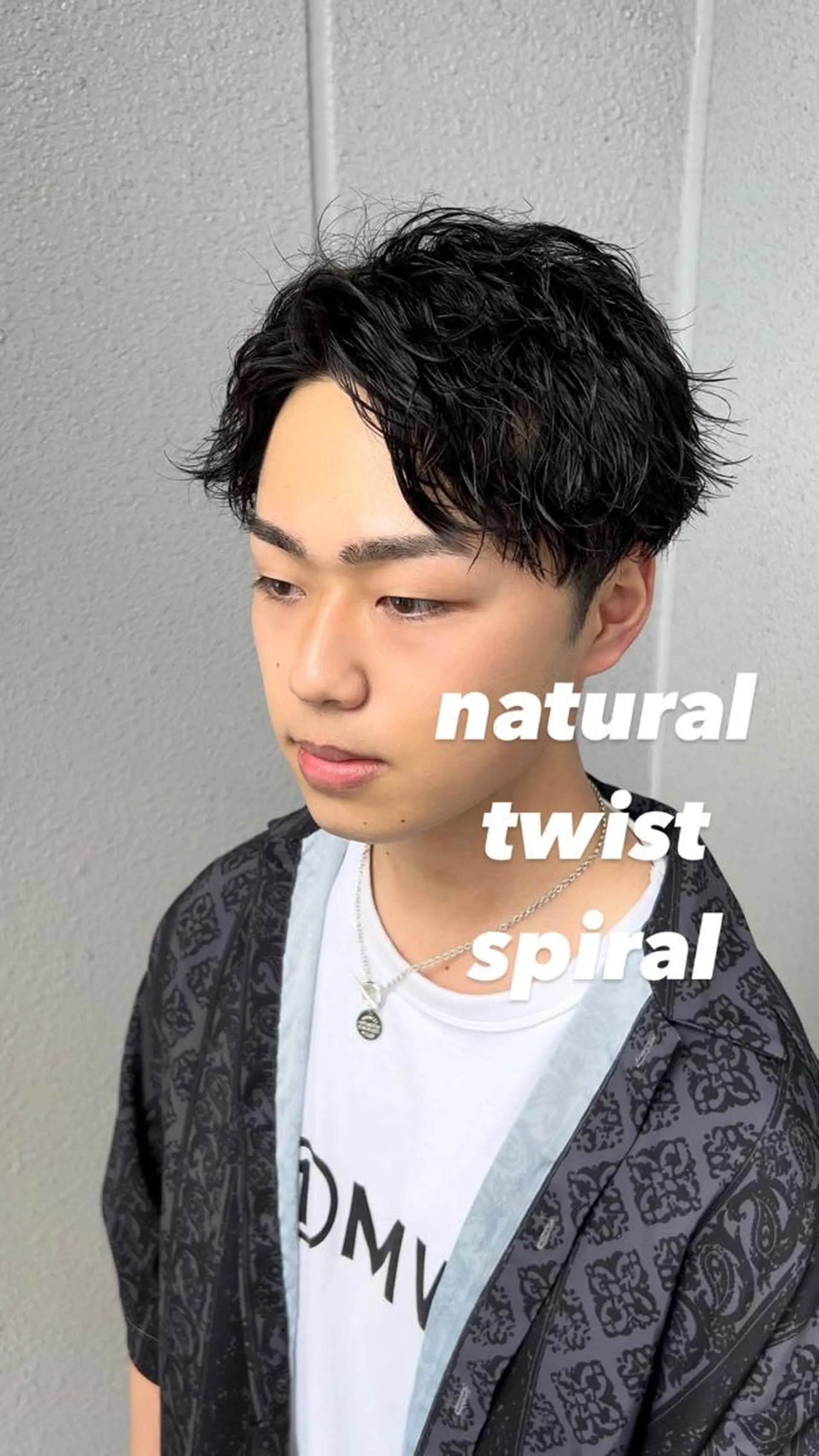 パーマ メンズ 曲がる縮毛矯正 LIBER 　岩名のヘアスタイル