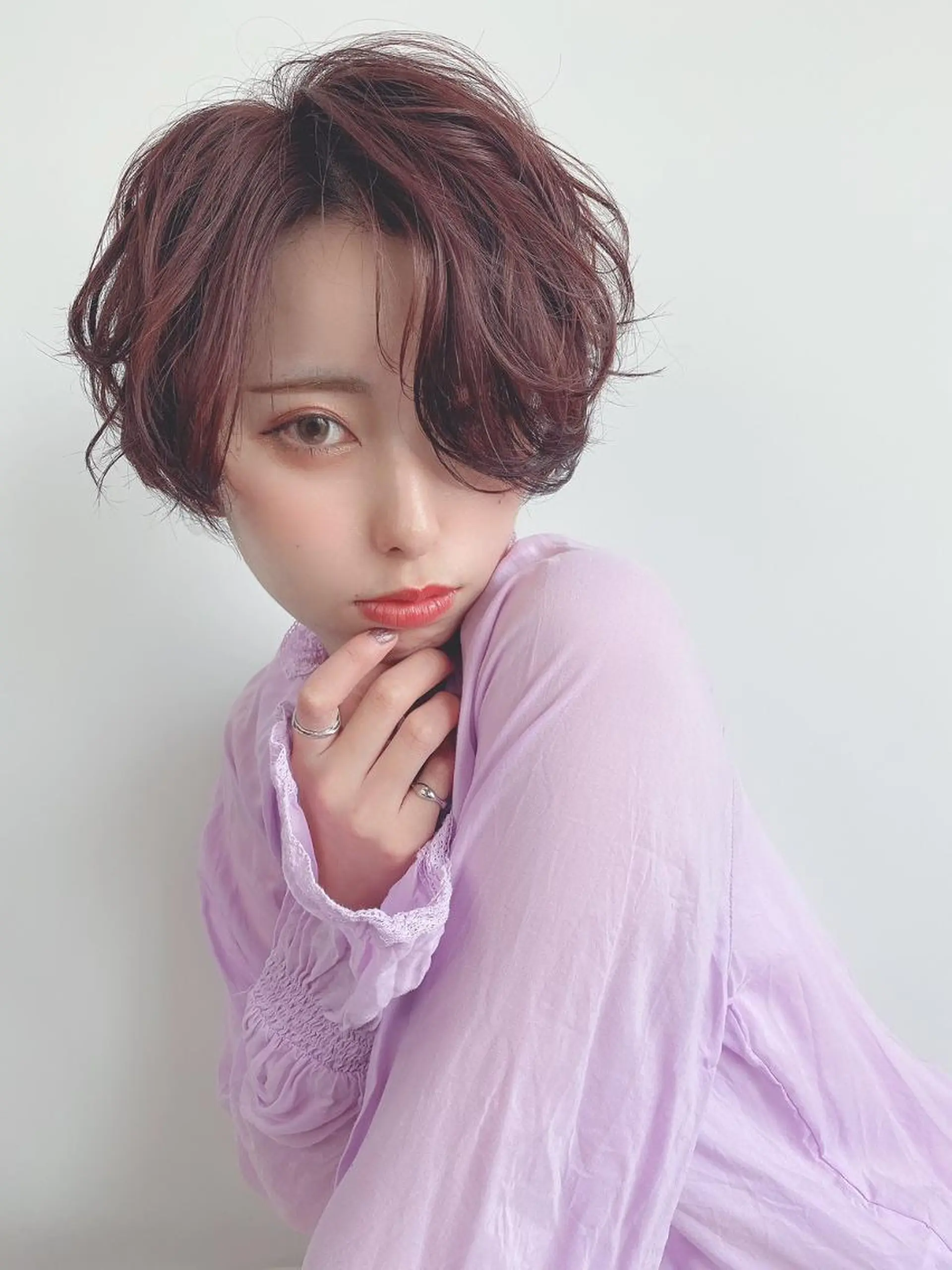 ショート カラー オーガニックカラー 顔周りカット 小顔カット トリートメント ⭐️Shelter by TOKYO⭐️のヘアスタイル