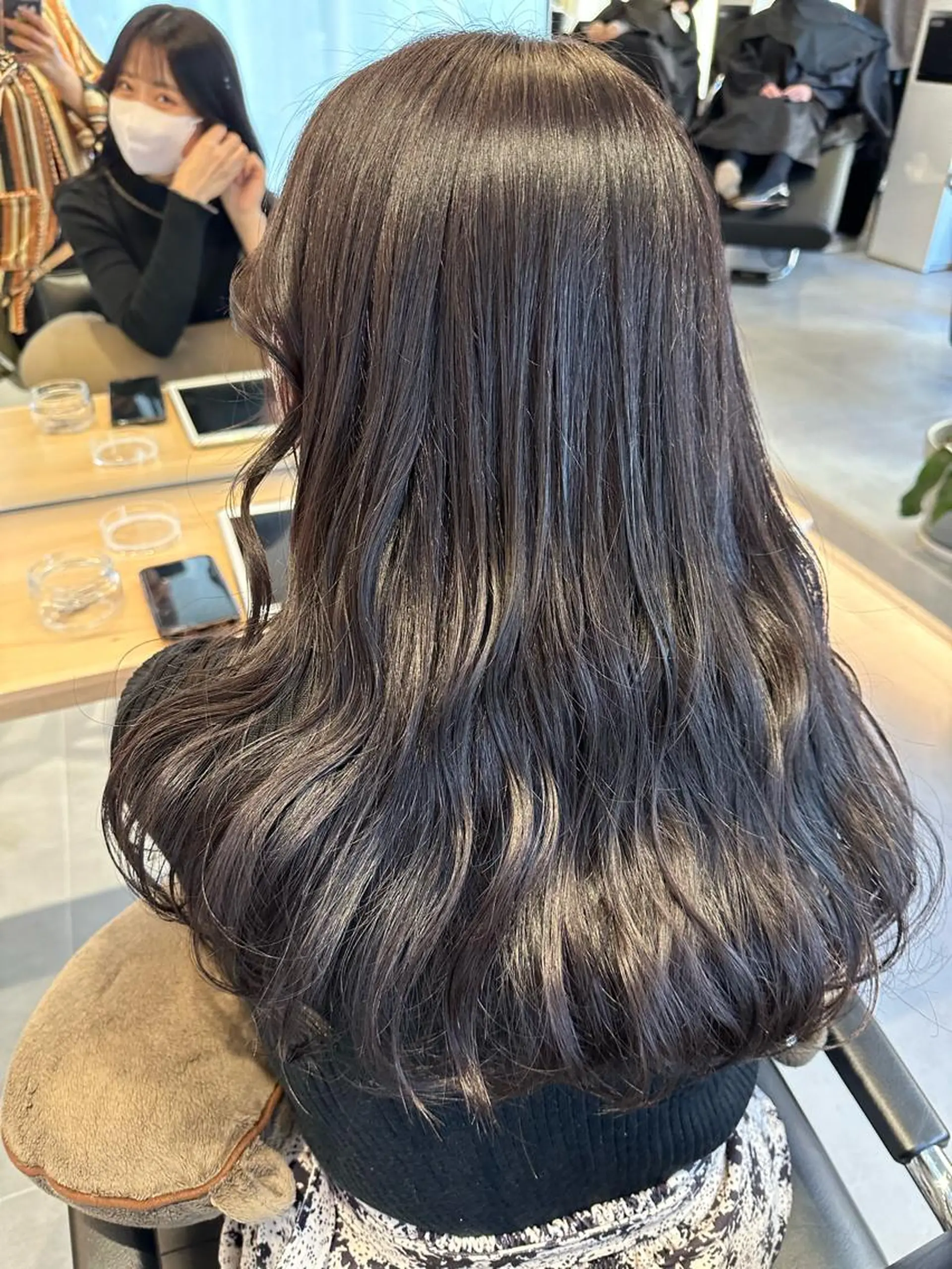 ロング カラー ヘアアレンジ ブリーチ 透明感カラー ダブルカラー ブリーチなしカラー オリーブ透明感カラー 表参道/MIKUのヘアスタイル