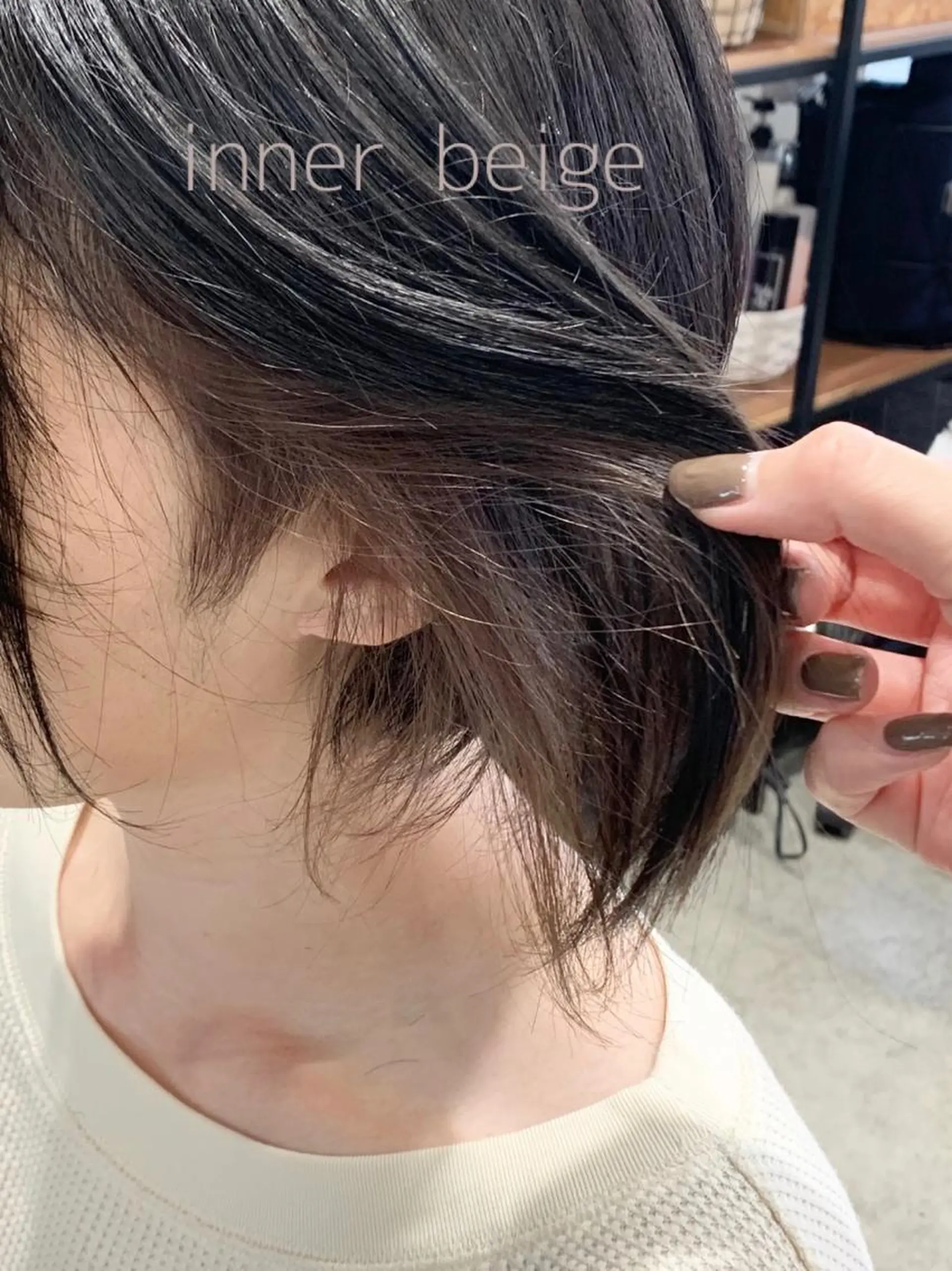 ショート カラー ヘアアレンジ ベージュカラー カット ヘアカラー 似合わせレイヤー/ 美髪縮毛矯正/ミナエのヘアスタイル