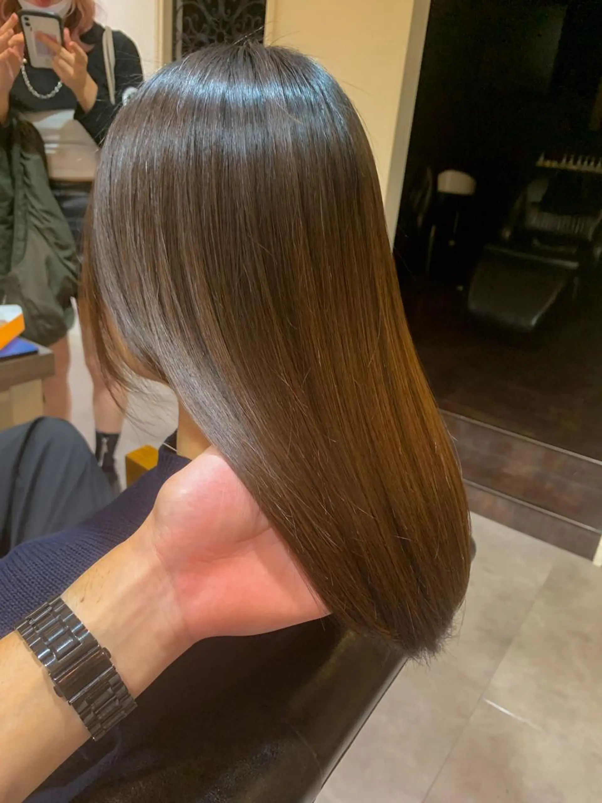 ロング ハイライト 髪質改善 韓国風ヘア 縮毛矯正 トリートメント カット 縮毛矯正 トリートメント Uni.所属・地毛風ストレート/ 髪質改善/榎本流行のヘアスタイル