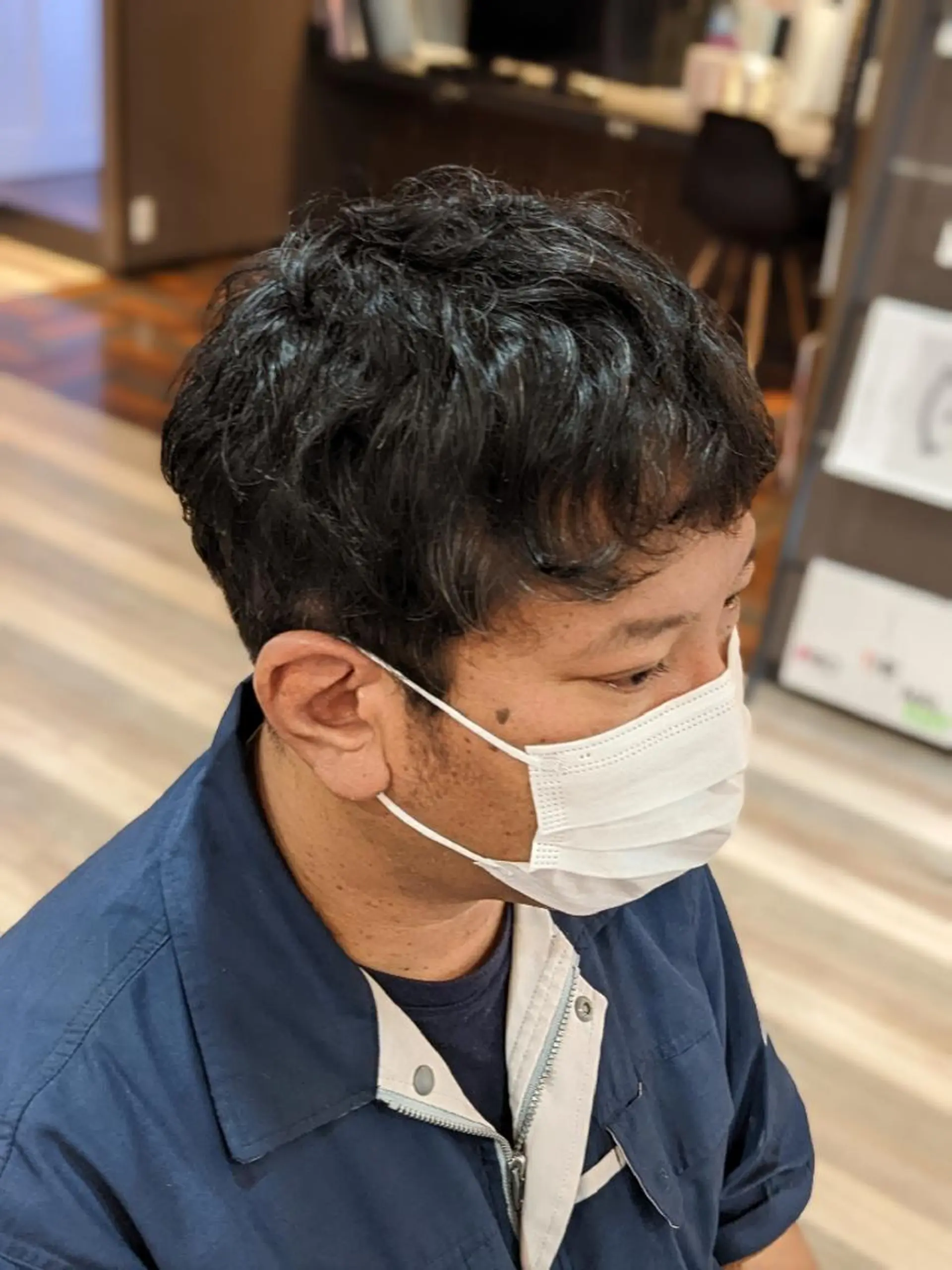 ショート メンズ 刈り上げ くせ毛 ショートヘア atelier russo (アトリエ・ルッソ)所属・こにし/蒲生四丁目 /美髪カラー/スパのヘアスタイル