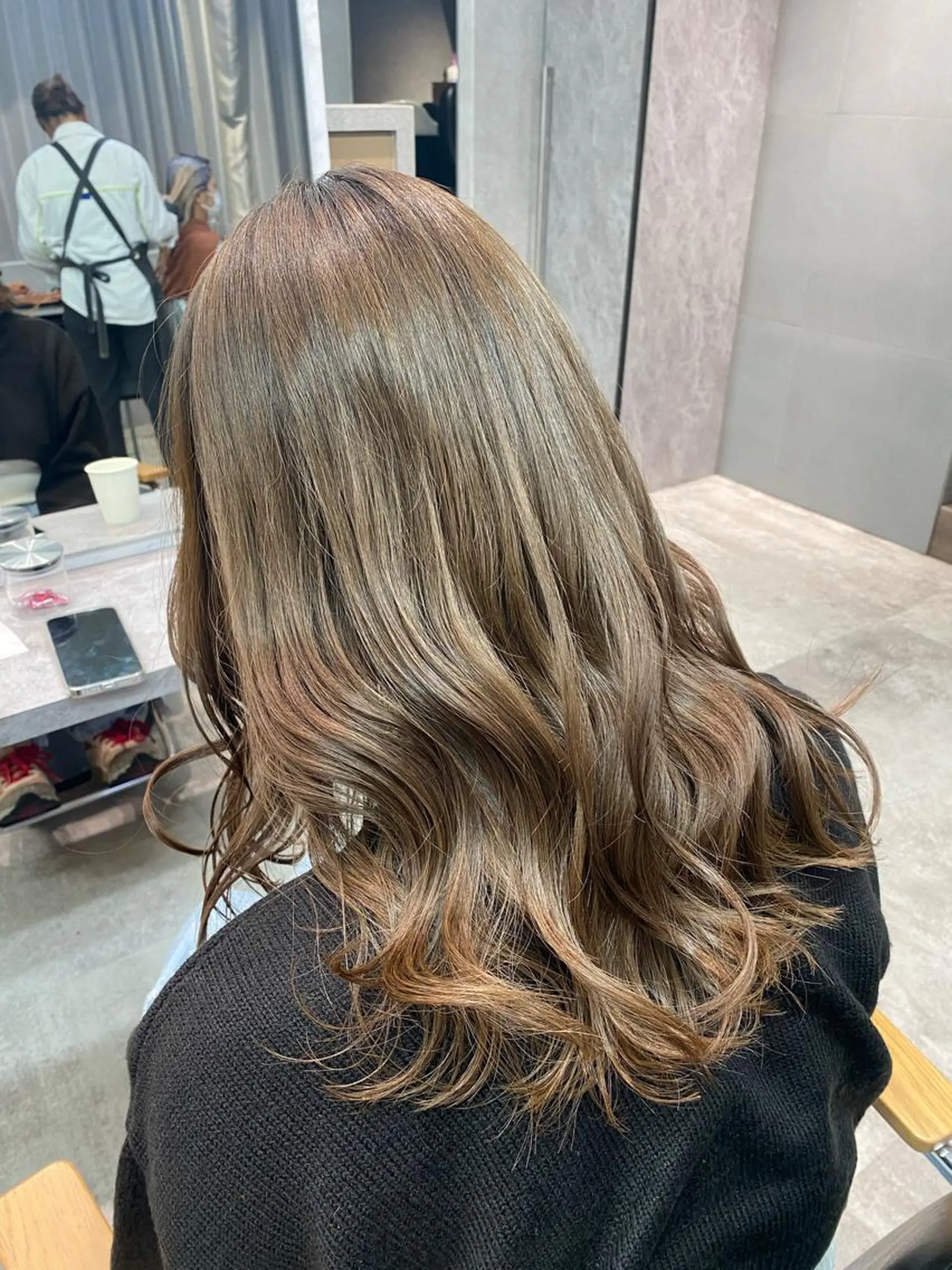 ミディアム カラー 田島 泰雅のヘアスタイル