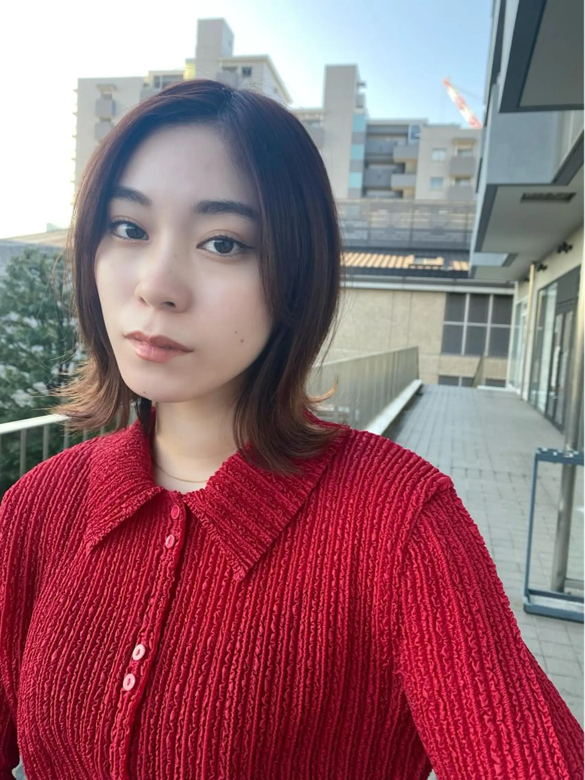 ミディアム レイヤーカット 外ハネヘア カット ヘアカラー トリートメント ヘアセット ✨似合わせカラー 阿部賢✨のヘアスタイル