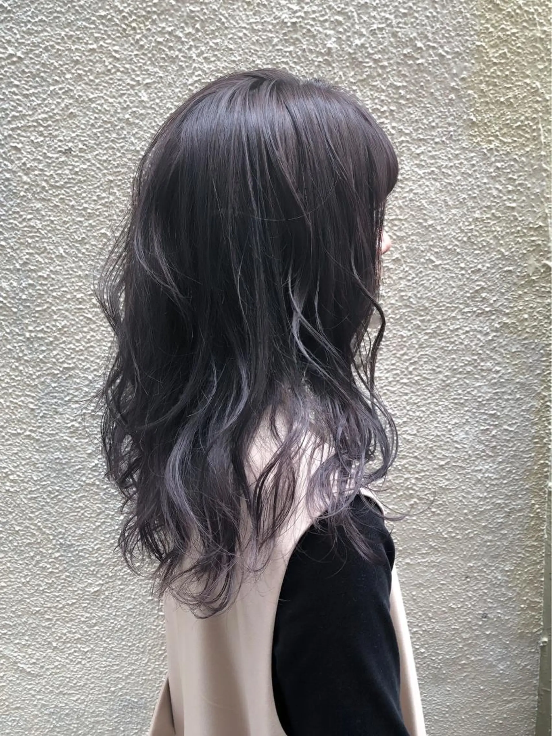 セミロング カラー ブリーチ ブルーカラー ブルージュ 髪質改善/縮毛矯正/ トリートメント/庭田のヘアスタイル