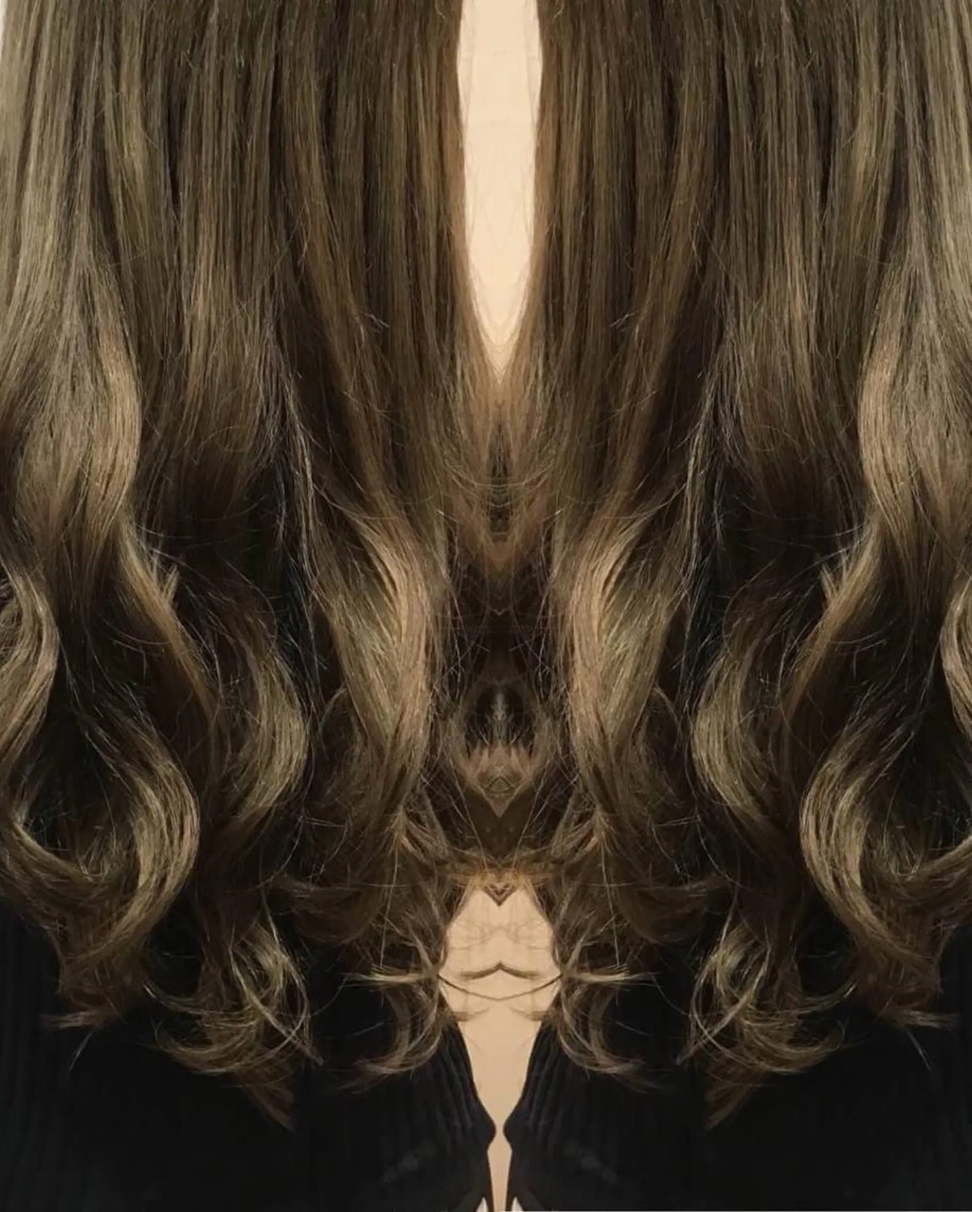 セミロング カラー パーマ ヘアアレンジ チビ編み込みエクステ シールEXどぅ〜すのヘアスタイル