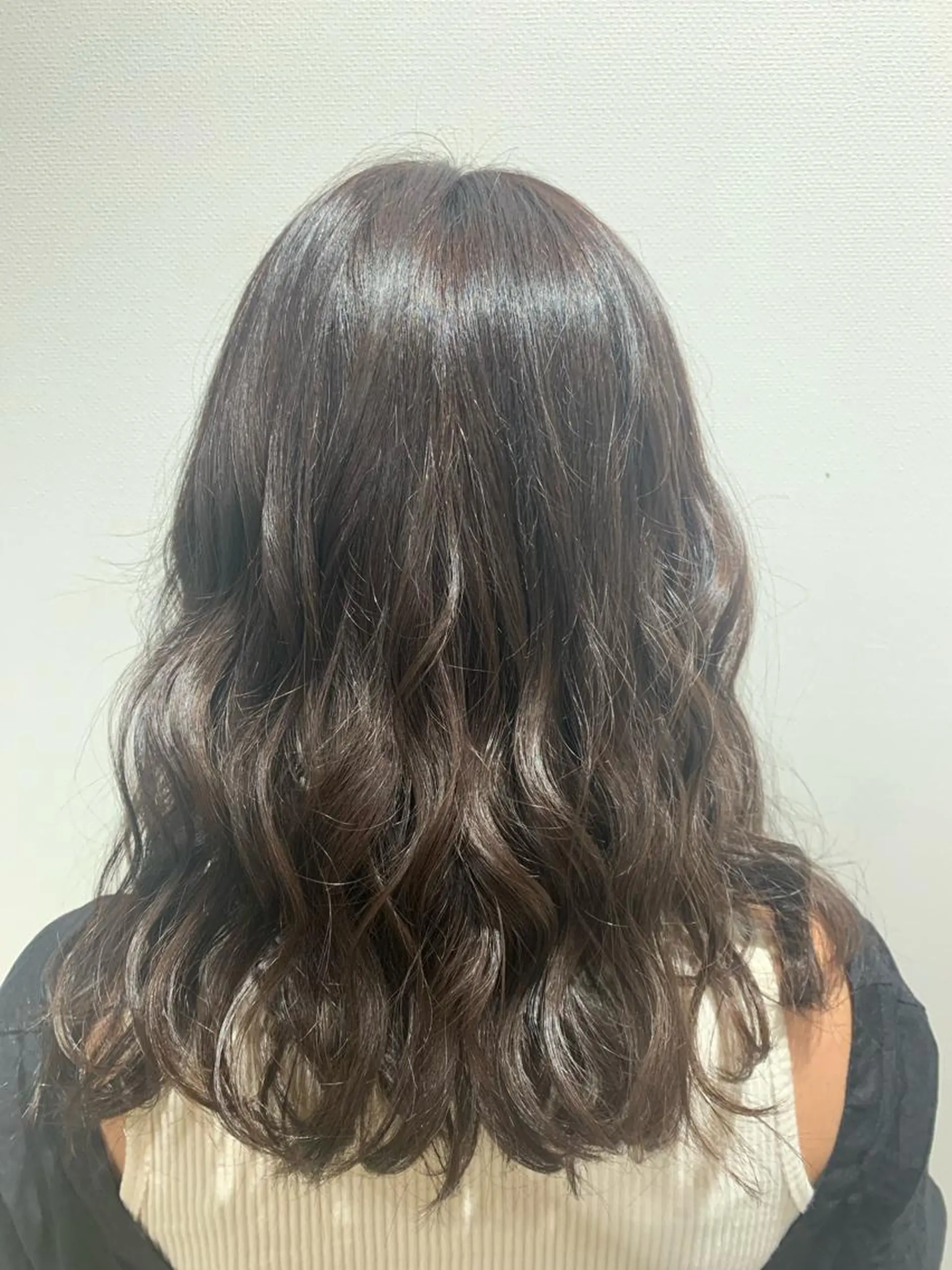 ロング カラー オレンジ 山口 莉々香のヘアスタイル