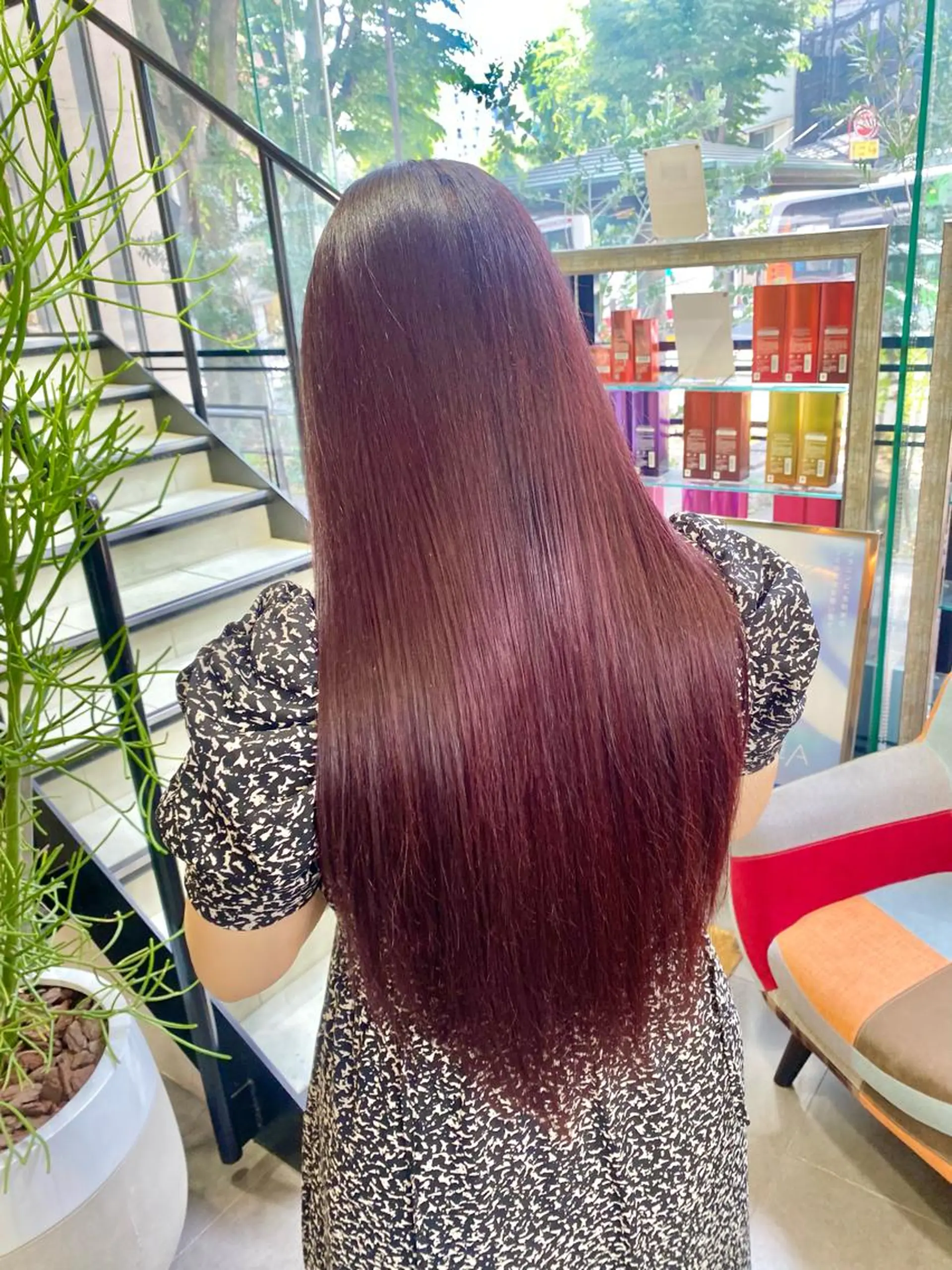 ミディアム 暖色ｶﾗｰ/ﾚｲﾔｰ ｶｯﾄ/Yunaのヘアスタイル