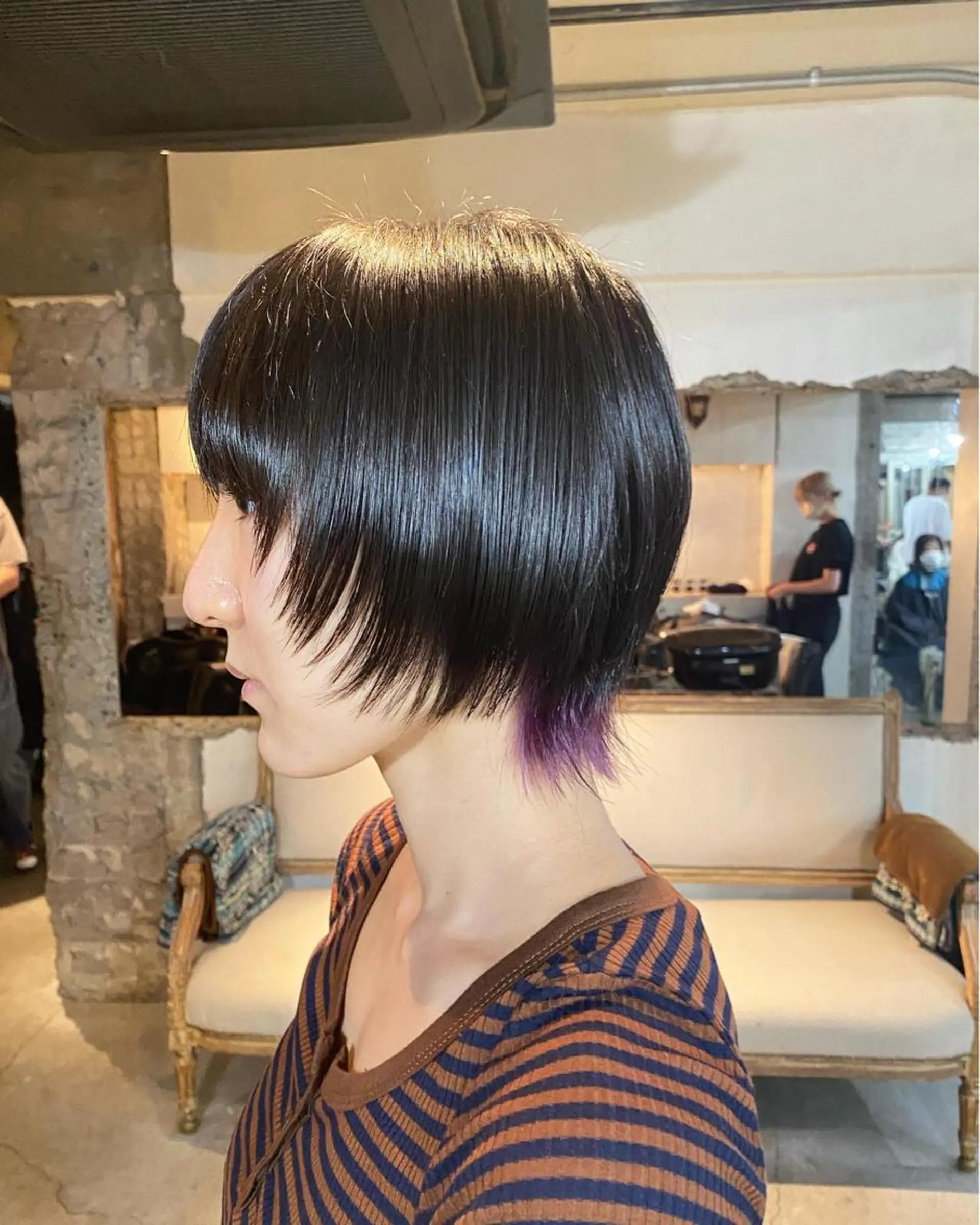 ショート カラー ウルフカット お任せヘア☘️☘️ 及川渚のヘアスタイル