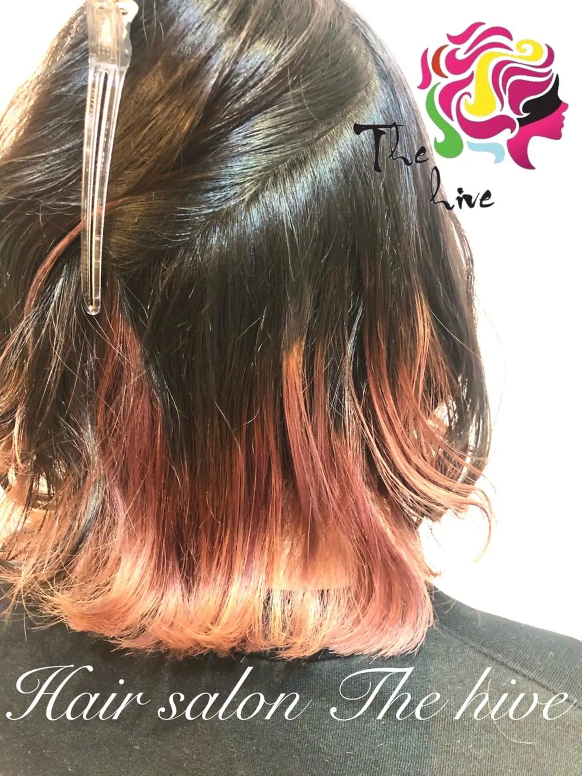 ミディアム カラー バレイヤージュ レイヤーカット カット ヘアカラー Hair salon The hiveのヘアスタイル