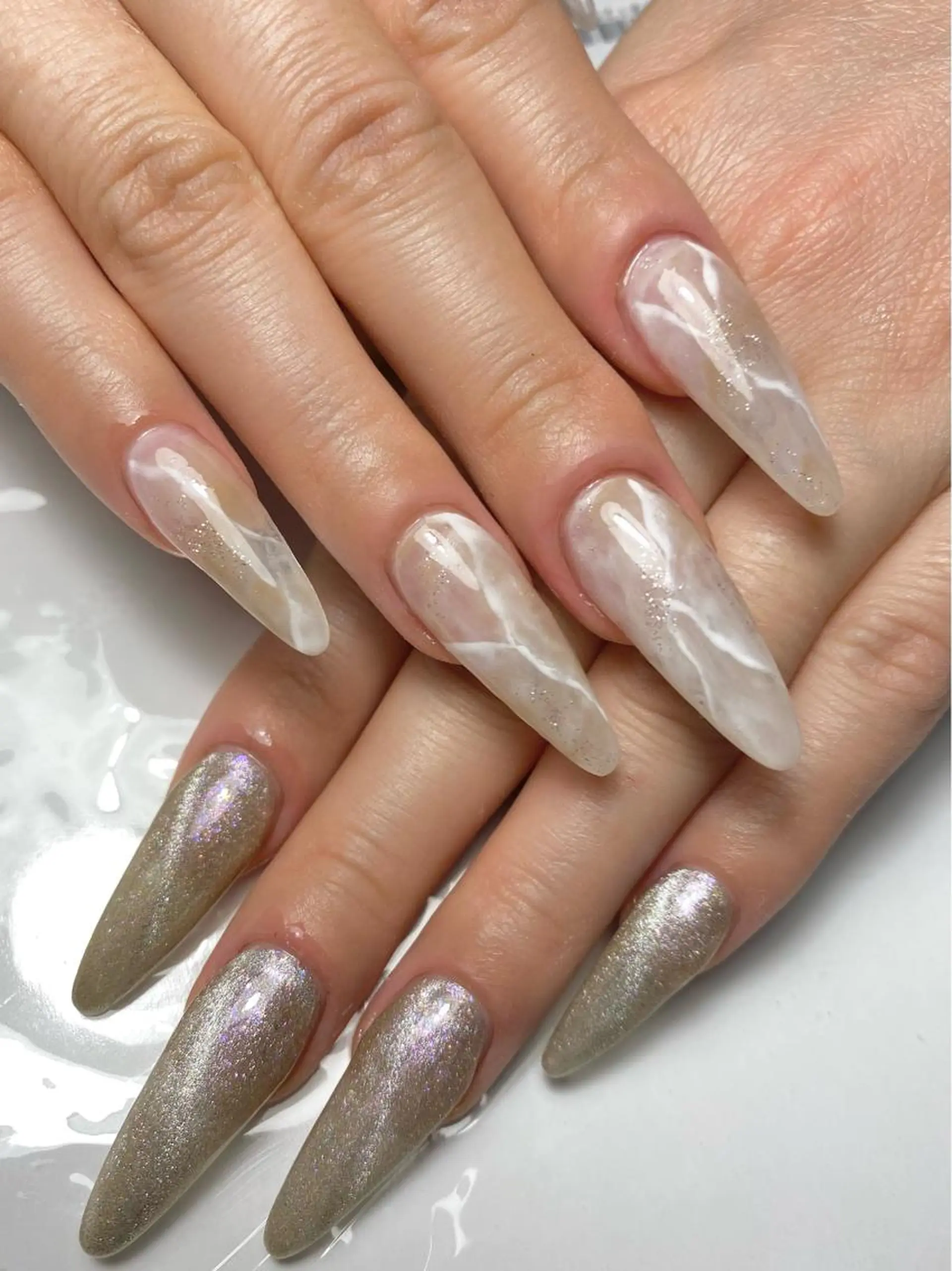 ロング ネイル マグネットネイル 大理石ネイル(マーブル) LUNE NAILのその他イメージ