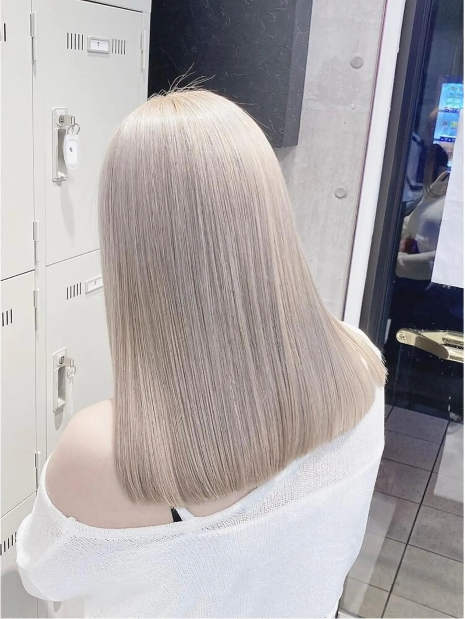 セミロング カラー メンズモテパーマ💙 fuwaのヘアスタイル