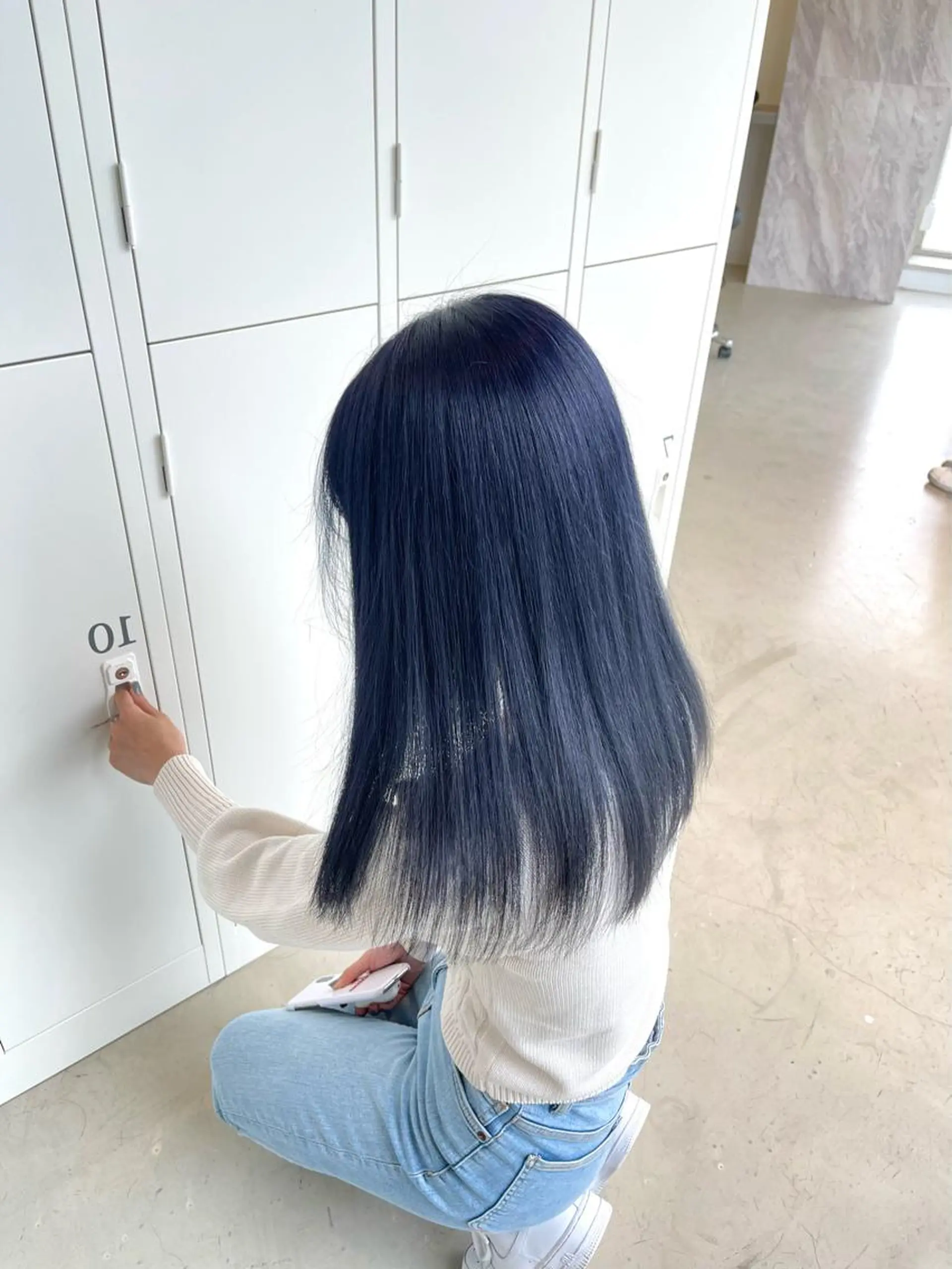 ロング カラー ブルーカラー ネイビーカラー カット ヘアカラー トリートメント himeka🪽 アレンジ/ブリーチのヘアスタイル