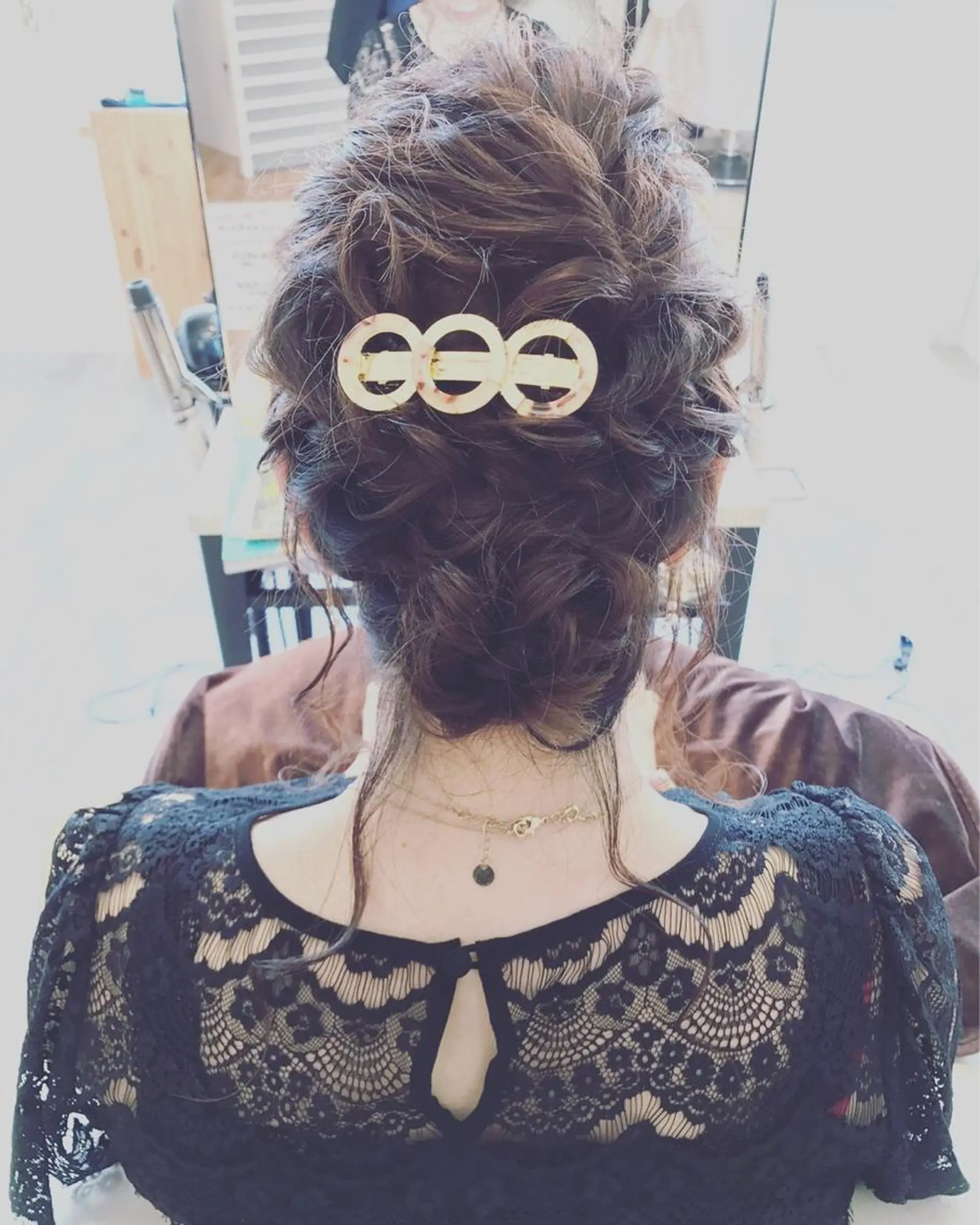 セミロング ヘアアレンジ 金子 富士のヘアスタイル