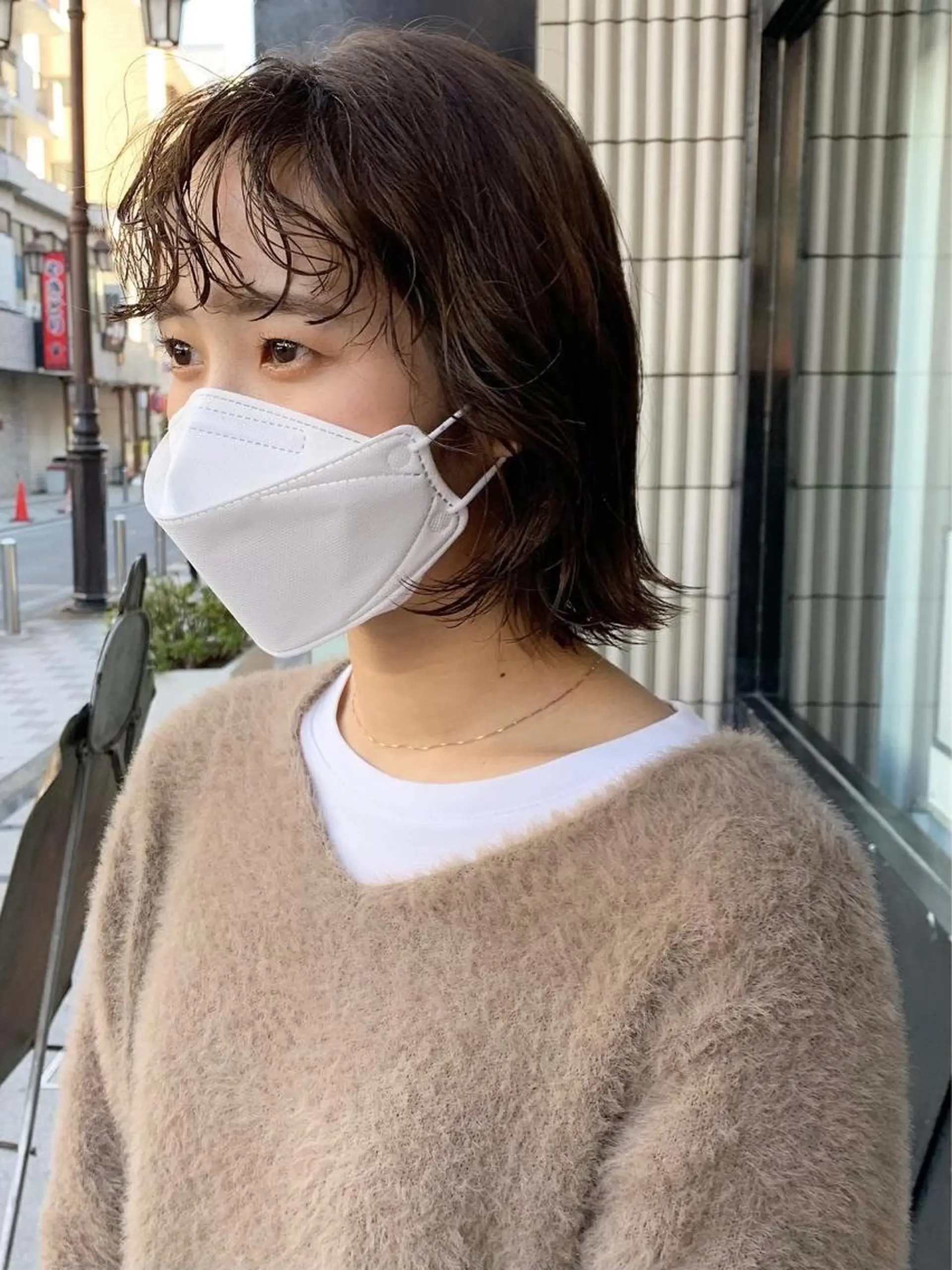 ミディアム SAKINO. ベージュカラーのヘアスタイル