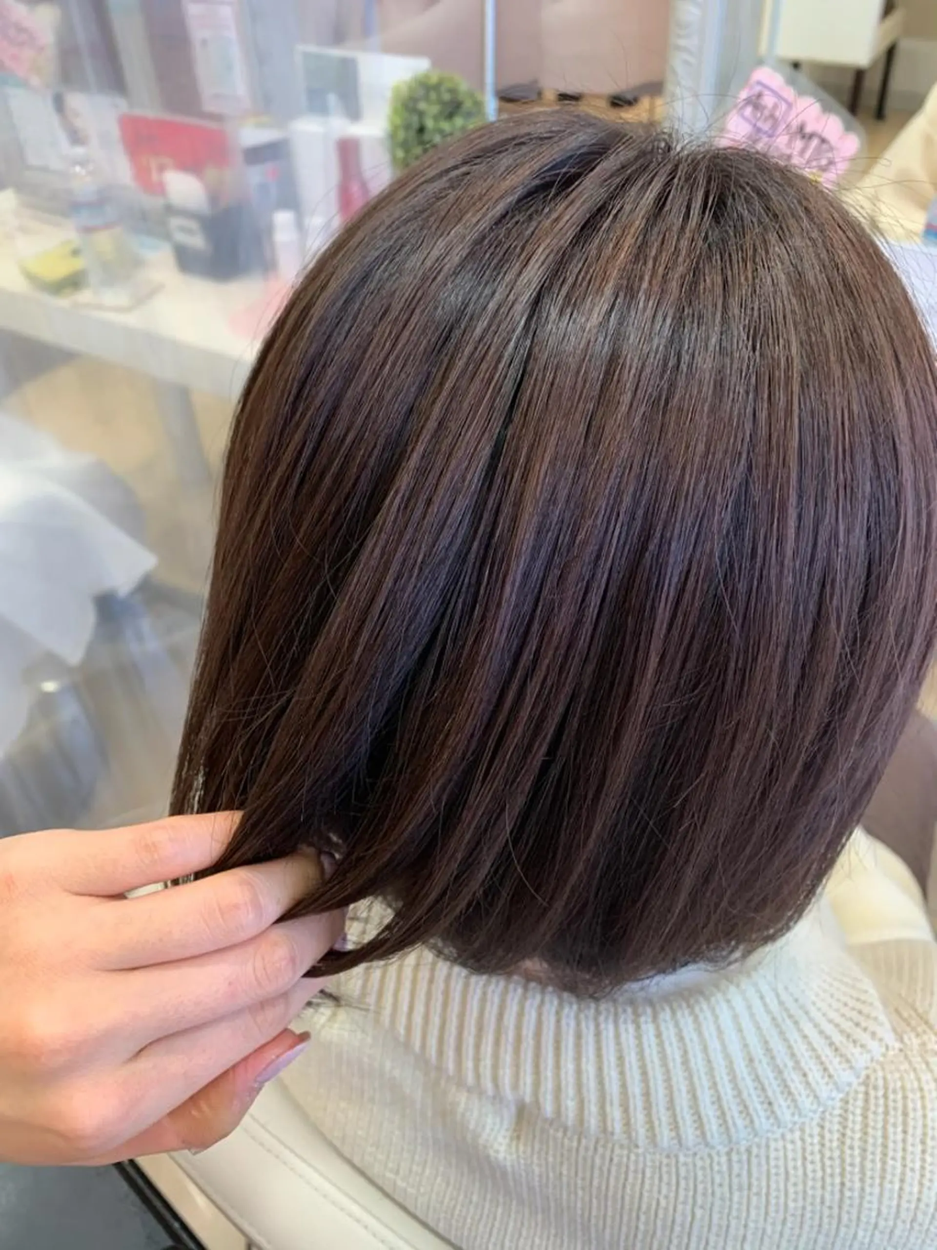 ミディアム カラー イルミナカラー Hair&Cafe Matty’sのヘアスタイル