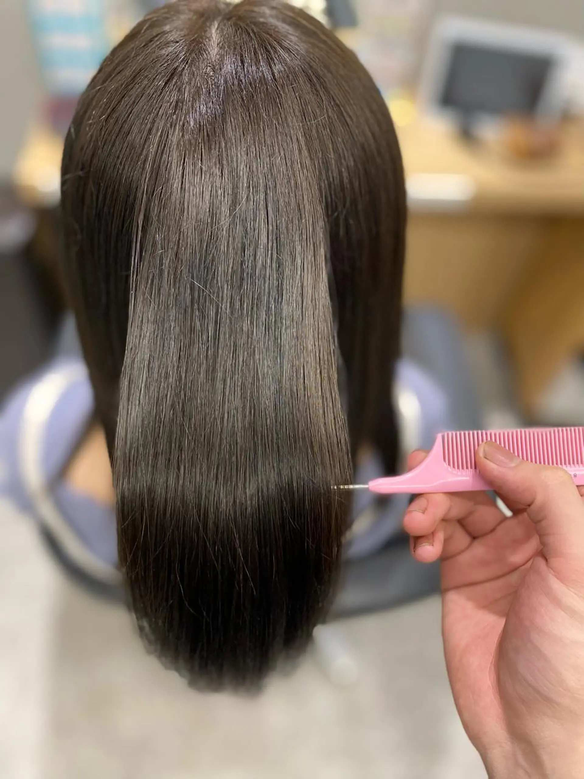 ミディアム ヘアカラー 巻ける髪質改善🫧ハ イライト/永田汰伊智のヘアスタイル