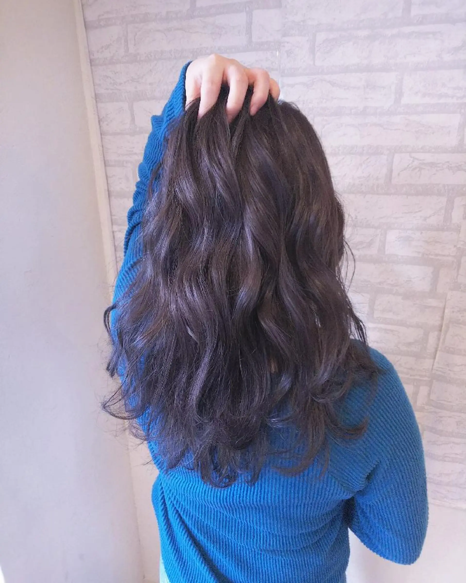 ロング カラー ブルーカラー ブルーバイオレット バイオレットカラー RU RIのヘアスタイル