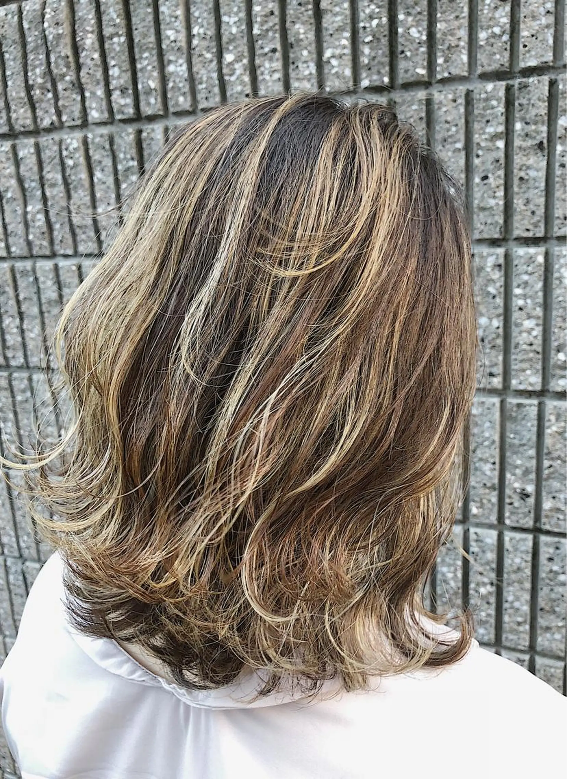 ミディアム カラー ハイライトカラー ハイライト ノンダメージ髪質改善 カラー💎/KURAのヘアスタイル