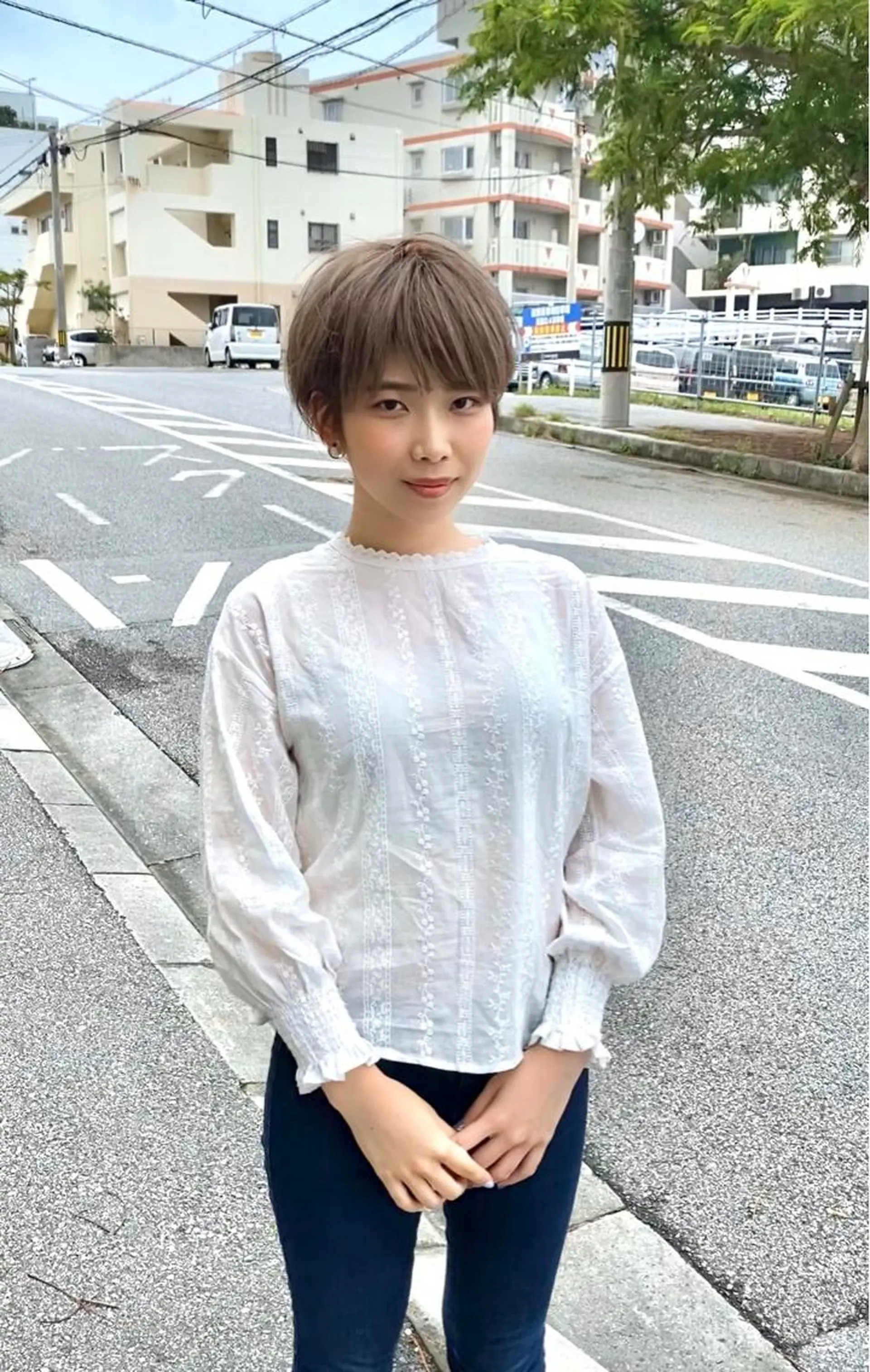 ショート カラー イルミナカラー カット ヘアカラー grand juteのヘアスタイル