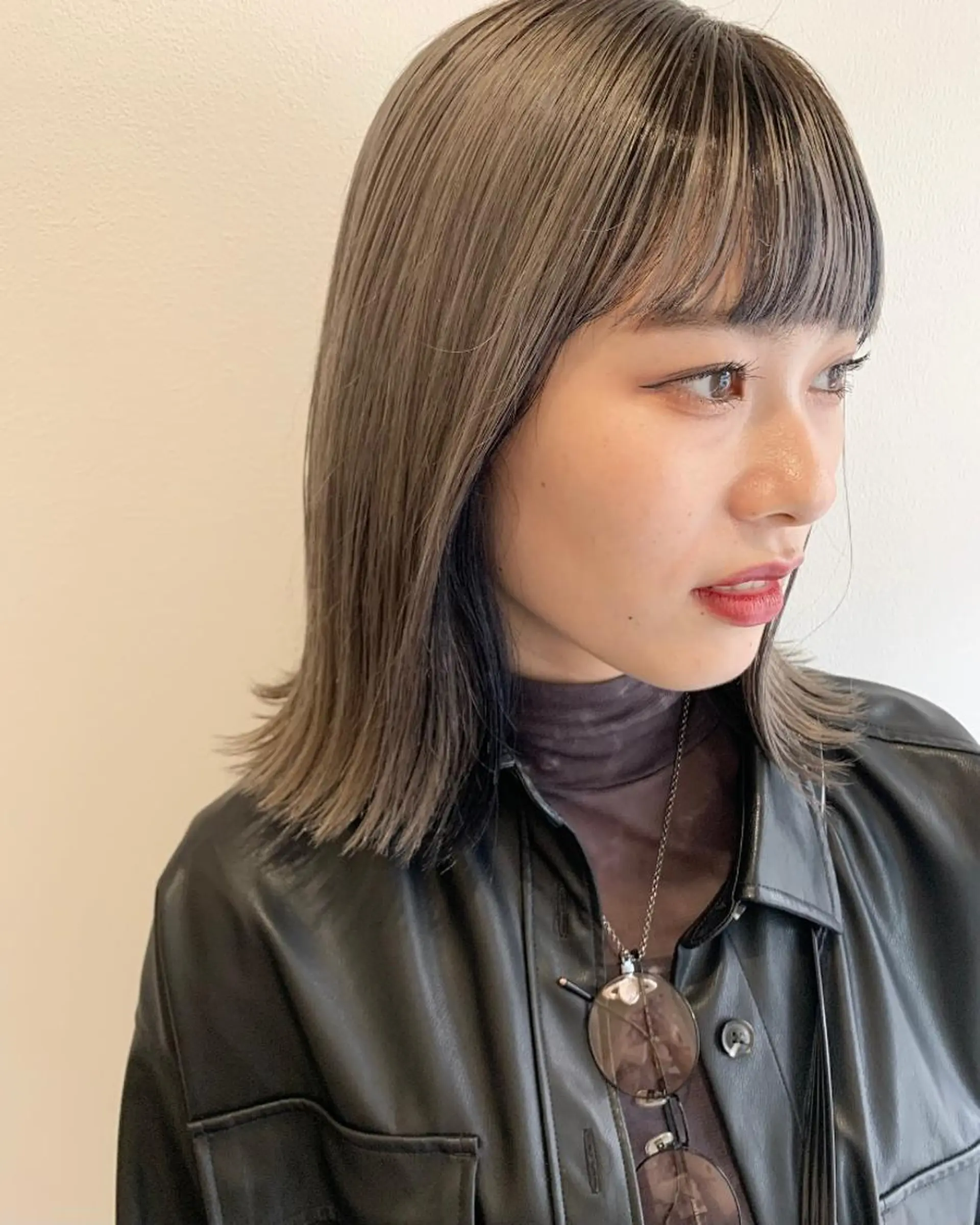 ミディアム カラー カット ヘアカラー MARU パーマ/レイヤーのヘアスタイル