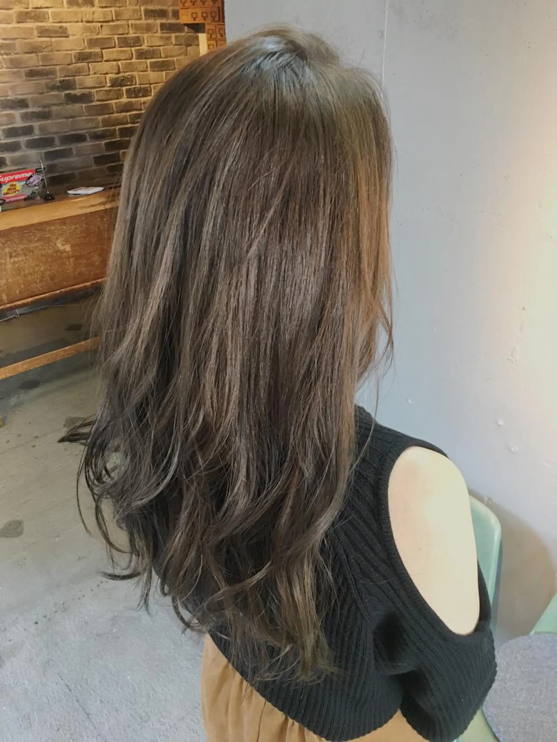 ロング カラー パーマ アッシュ バイオレットカラー ヘアカラー トリートメント 代表 中島貴志のヘアスタイル