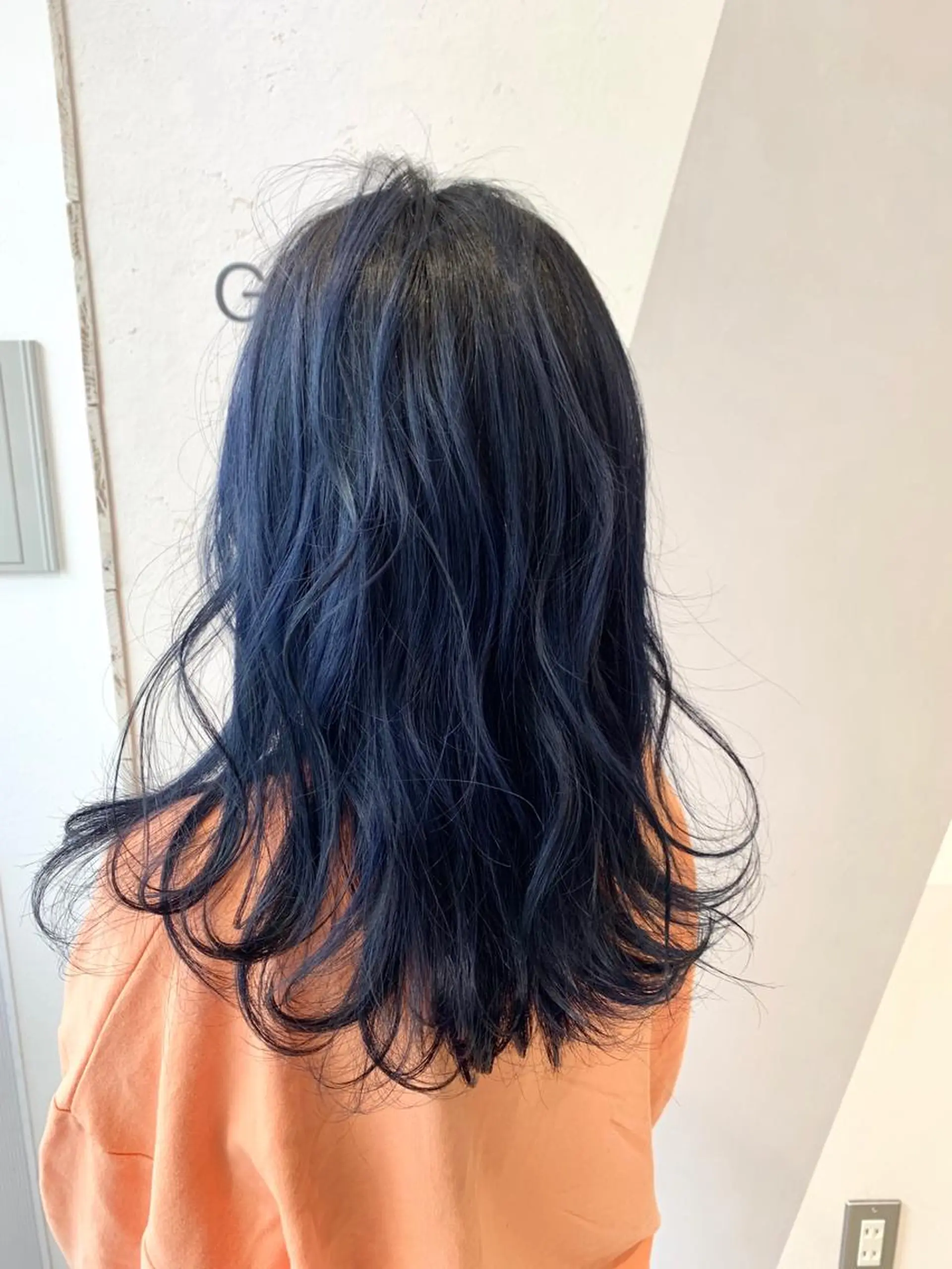 ロング カラー ネイビーカラー GiseL ジゼル六本松のヘアスタイル