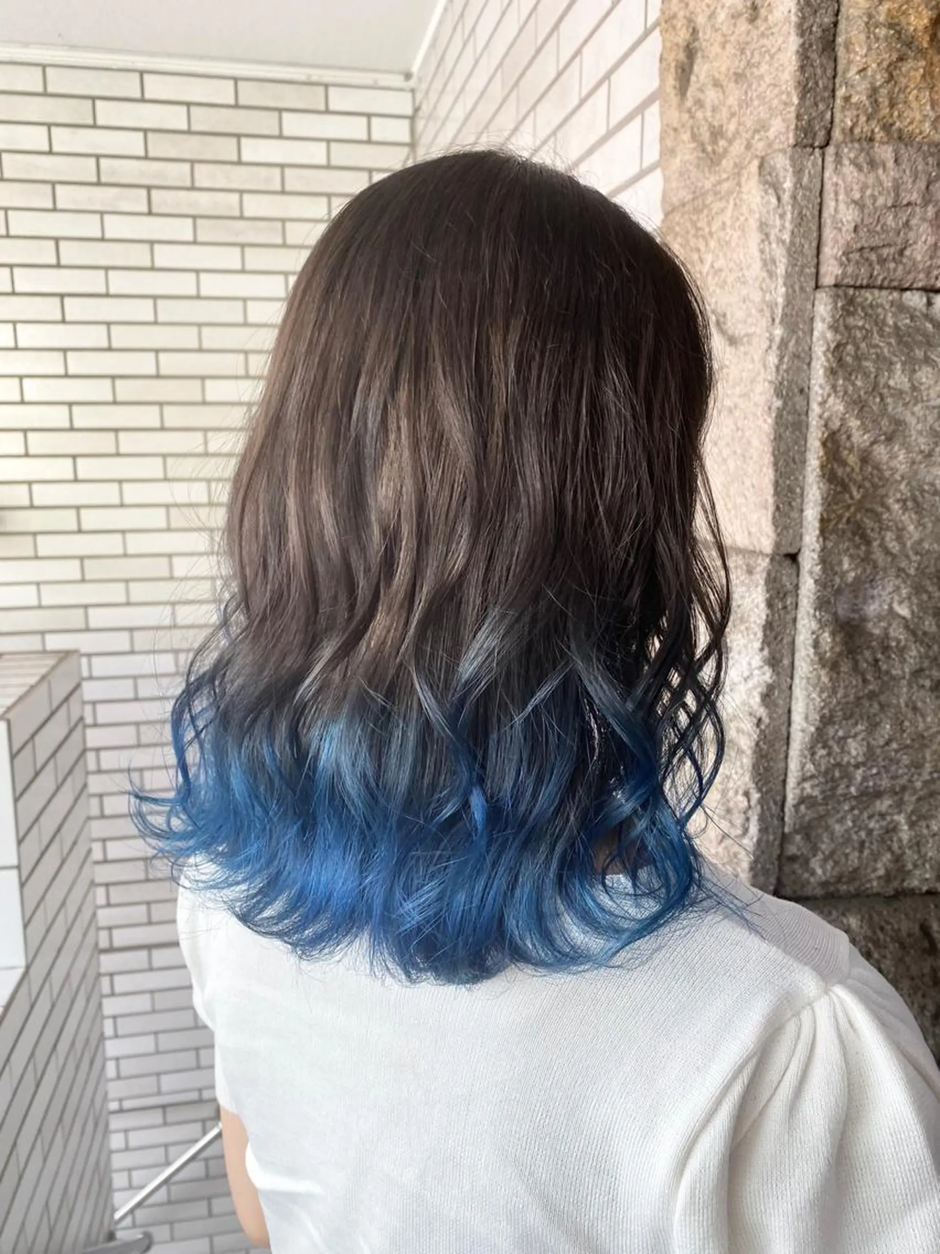ミディアム カラー ブルーカラー グラデーションカラー ヘアカラー トリートメント 萩原 凌✄﻿のヘアスタイル