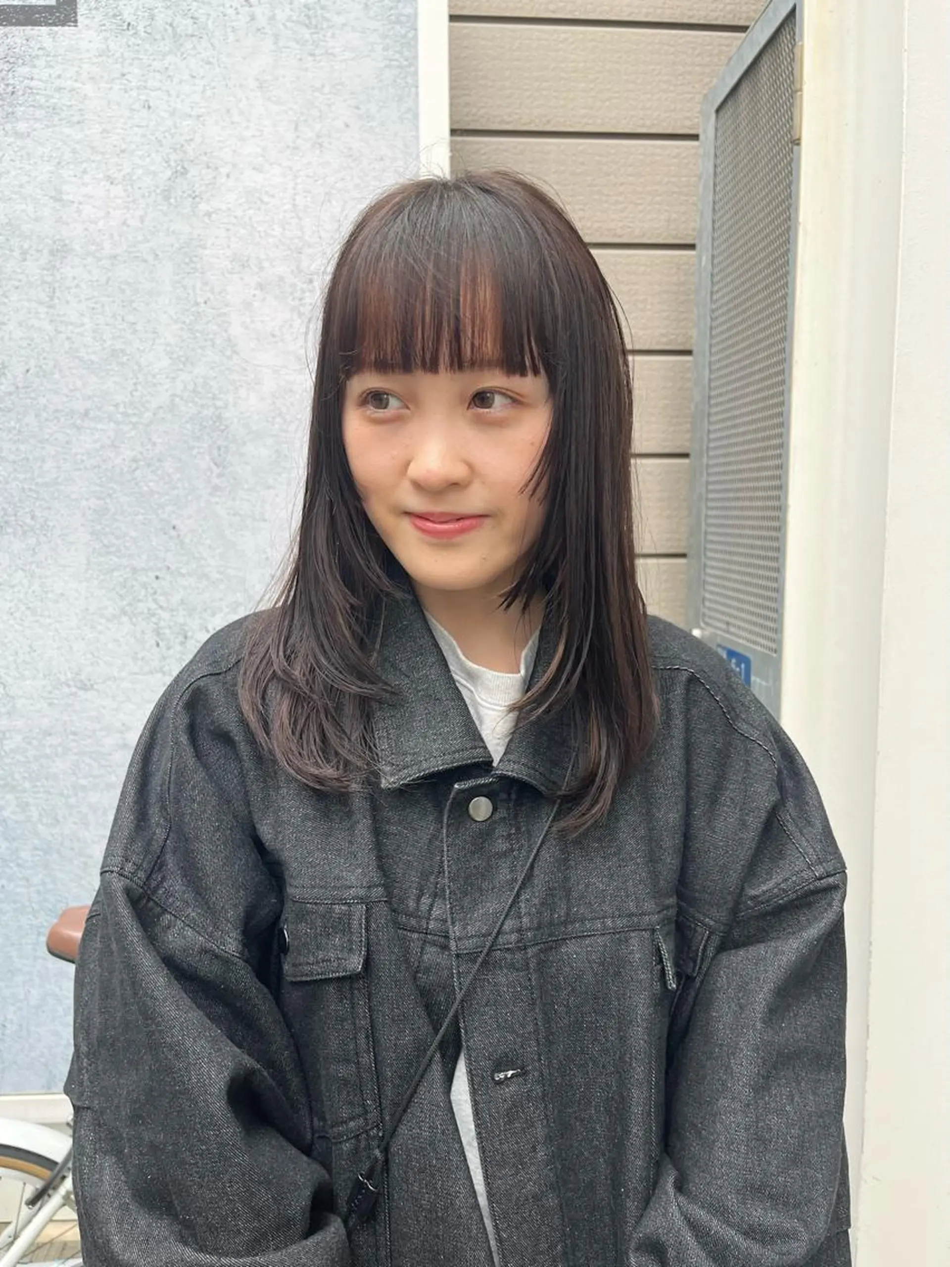 セミロング 顔まわりレイヤー レイヤーカット ウルフカット ウルフレイヤー カット ショート/パーマ/ カラー/FUKOのヘアスタイル