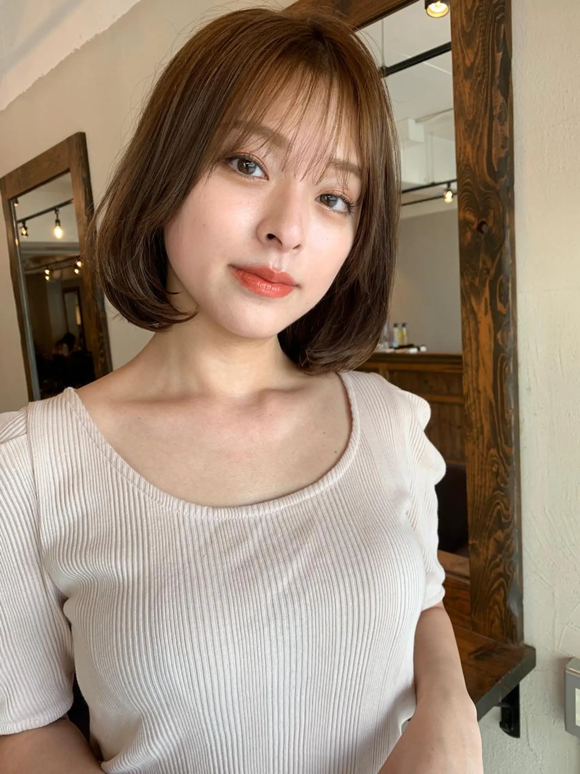 ショート カラー カット ヘアカラー トリートメント ヘッドスパ ヘアセット 透明感/オリーブ/ グレージュ/YUKAのヘアスタイル