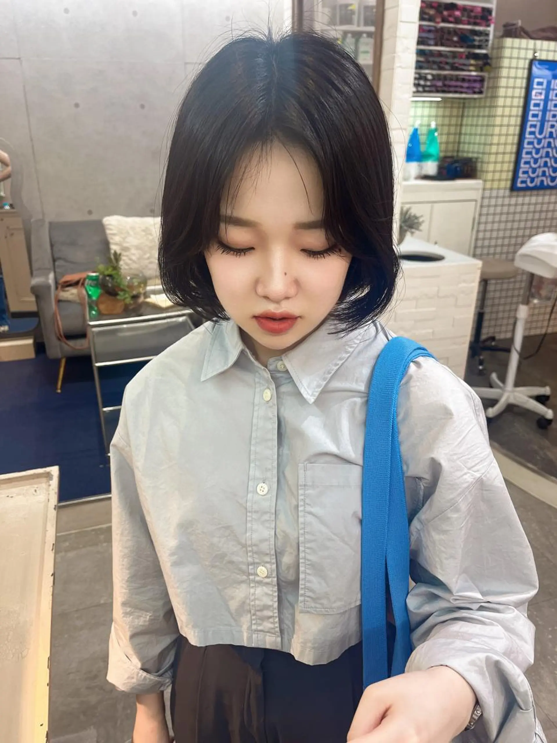 ショート カラー ボブ 韓国風ヘア カット ヘアカラー トリートメント MIES amane(アマネ)のヘアスタイル