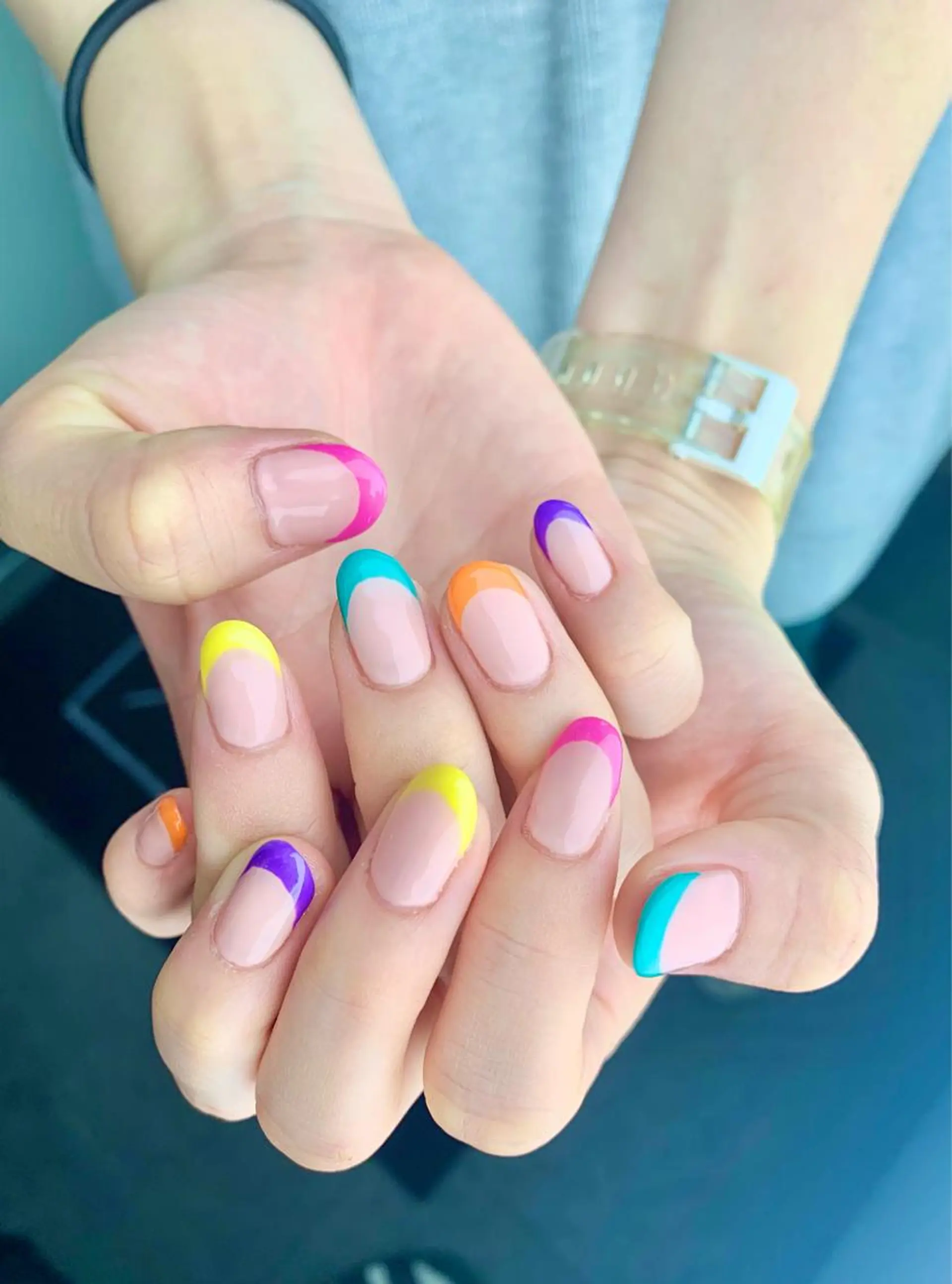 ネイル フレンチネイル シンプルネイル ハンドネイル Kureha/ネイル トレンドヘアのマツエク・マツパデザイン