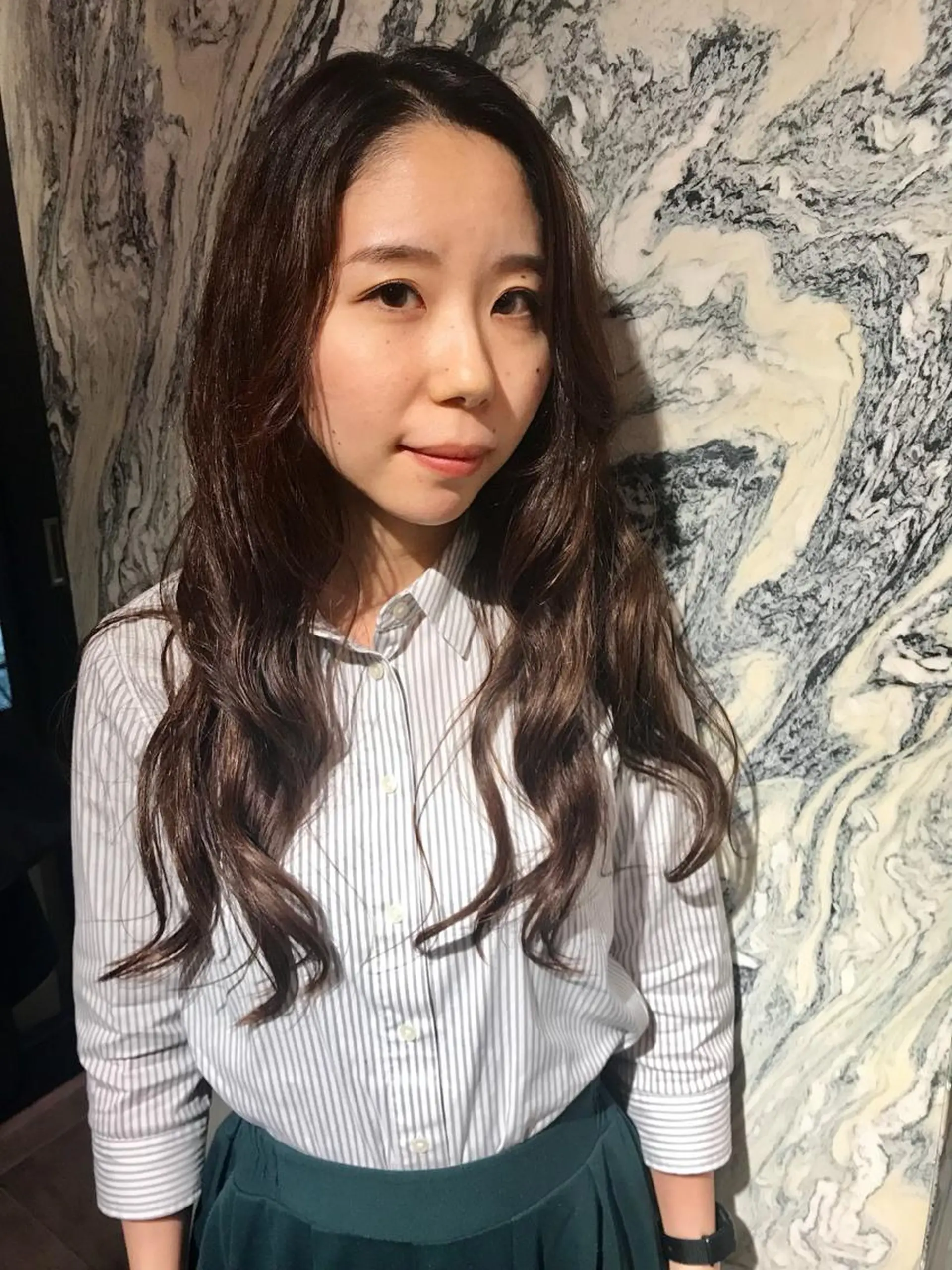 ロング パーマ カット パーマ 藤井 さと実のヘアスタイル