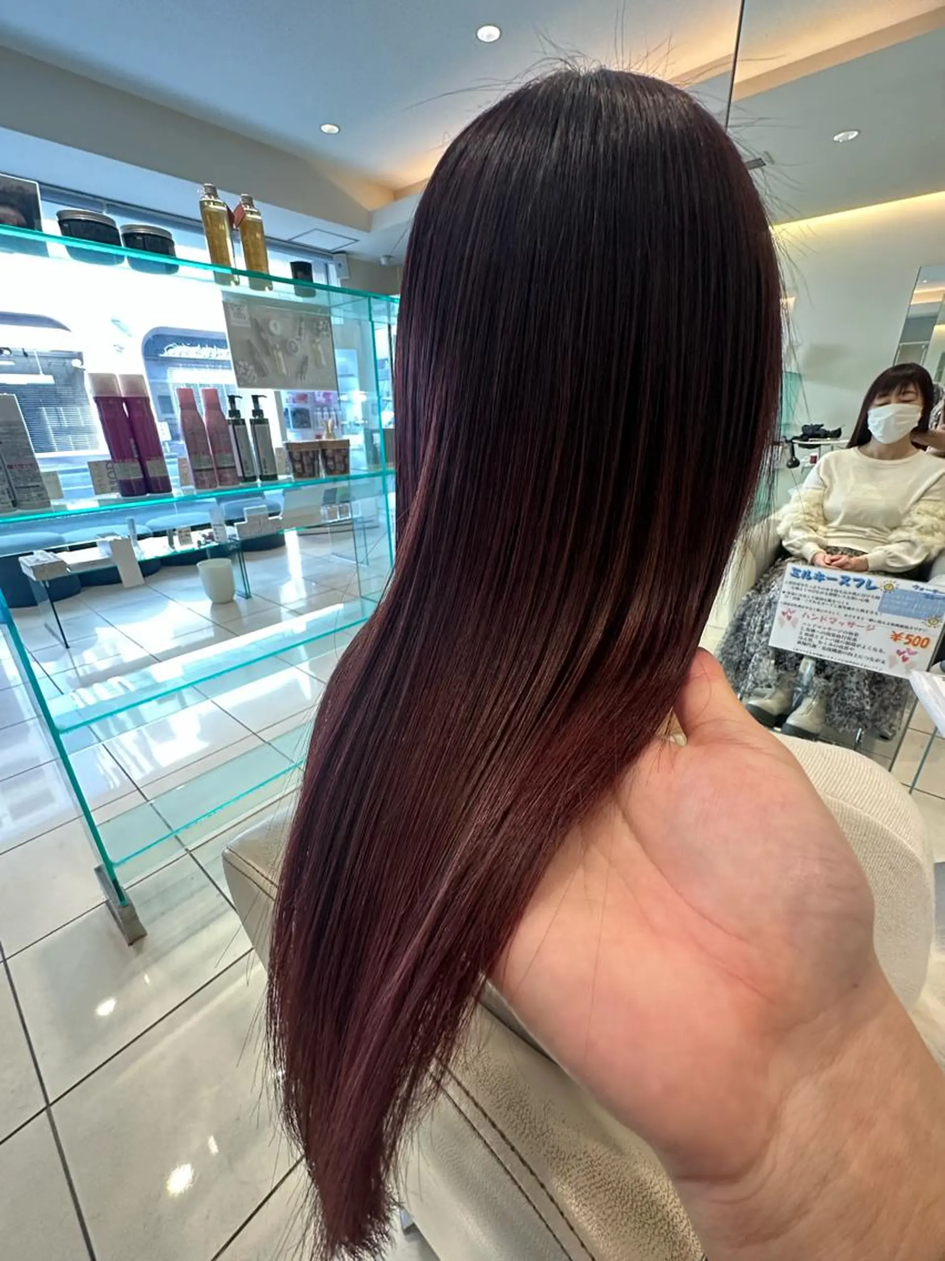 ロング カラー パーマ カット ヘアカラー トリートメント MODE K´s eau髪質改善特化のヘアスタイル