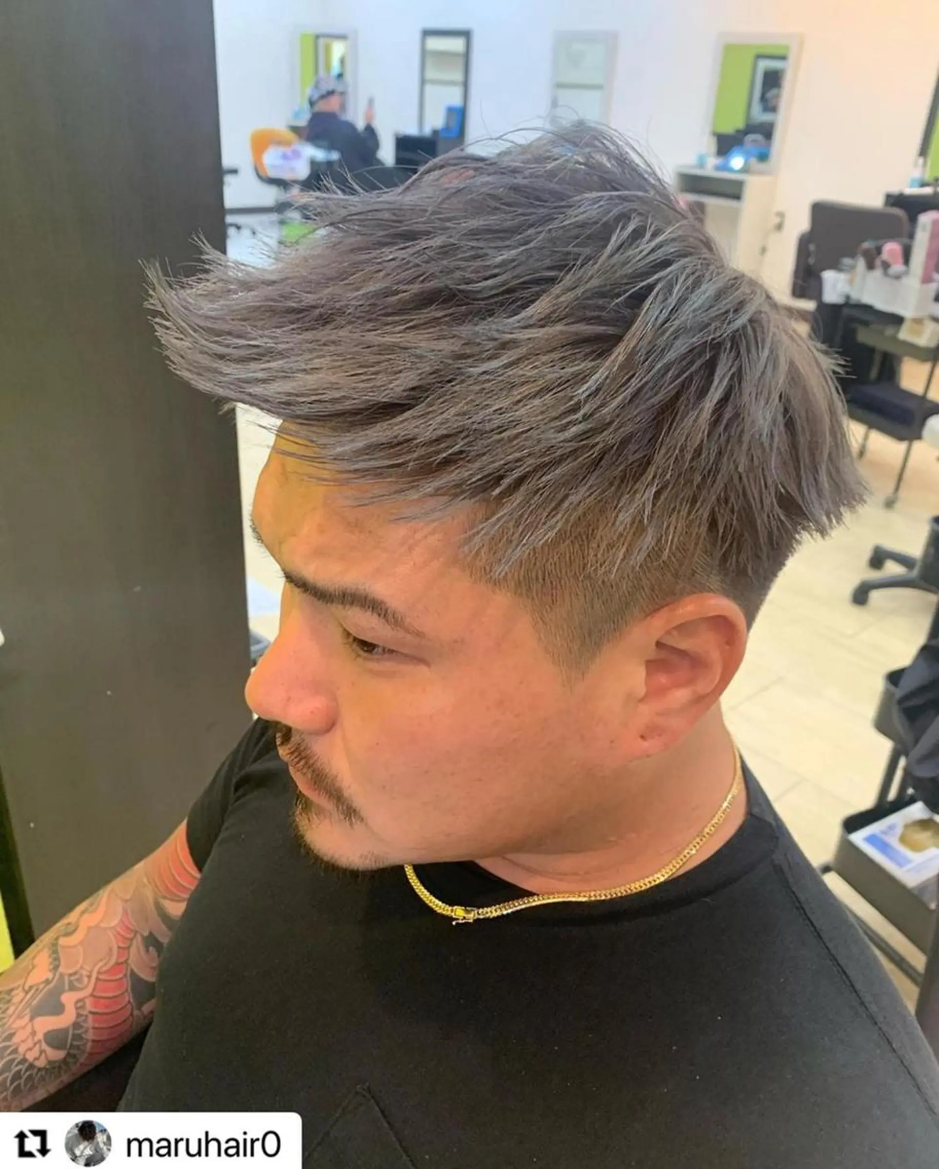 ミディアム カラー メンズ ミディアムパーマ メンズバレイヤージュ メンズブリーチ メンズハイライト メンズハイトーン 🩷Eny terrace🩷のヘアスタイル