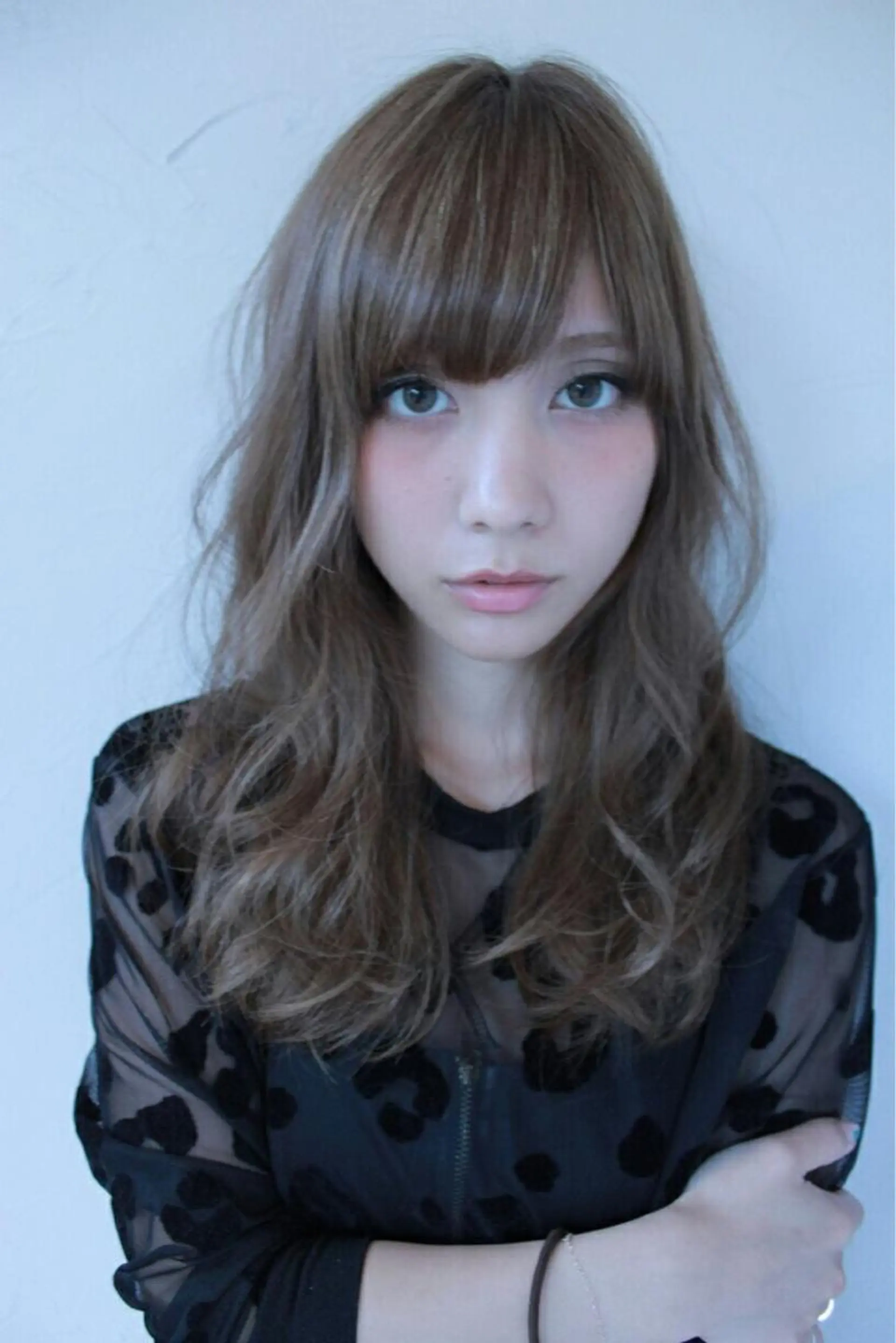 セミロング カラー カット ヘアカラー 菊池 貢平のヘアスタイル