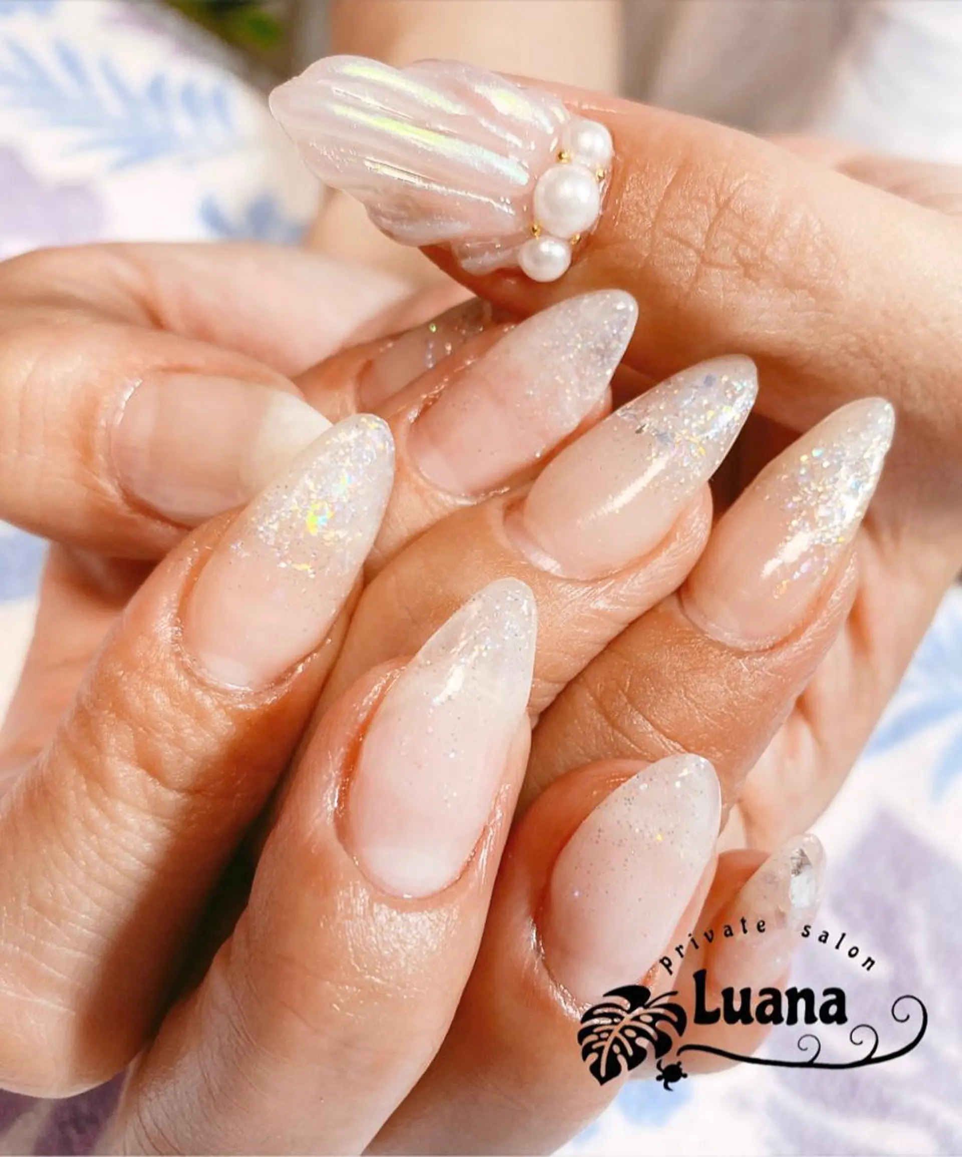 ネイル 長さ出し シンプルネイル 自宅ネイルサロン ルアナのネイルデザイン