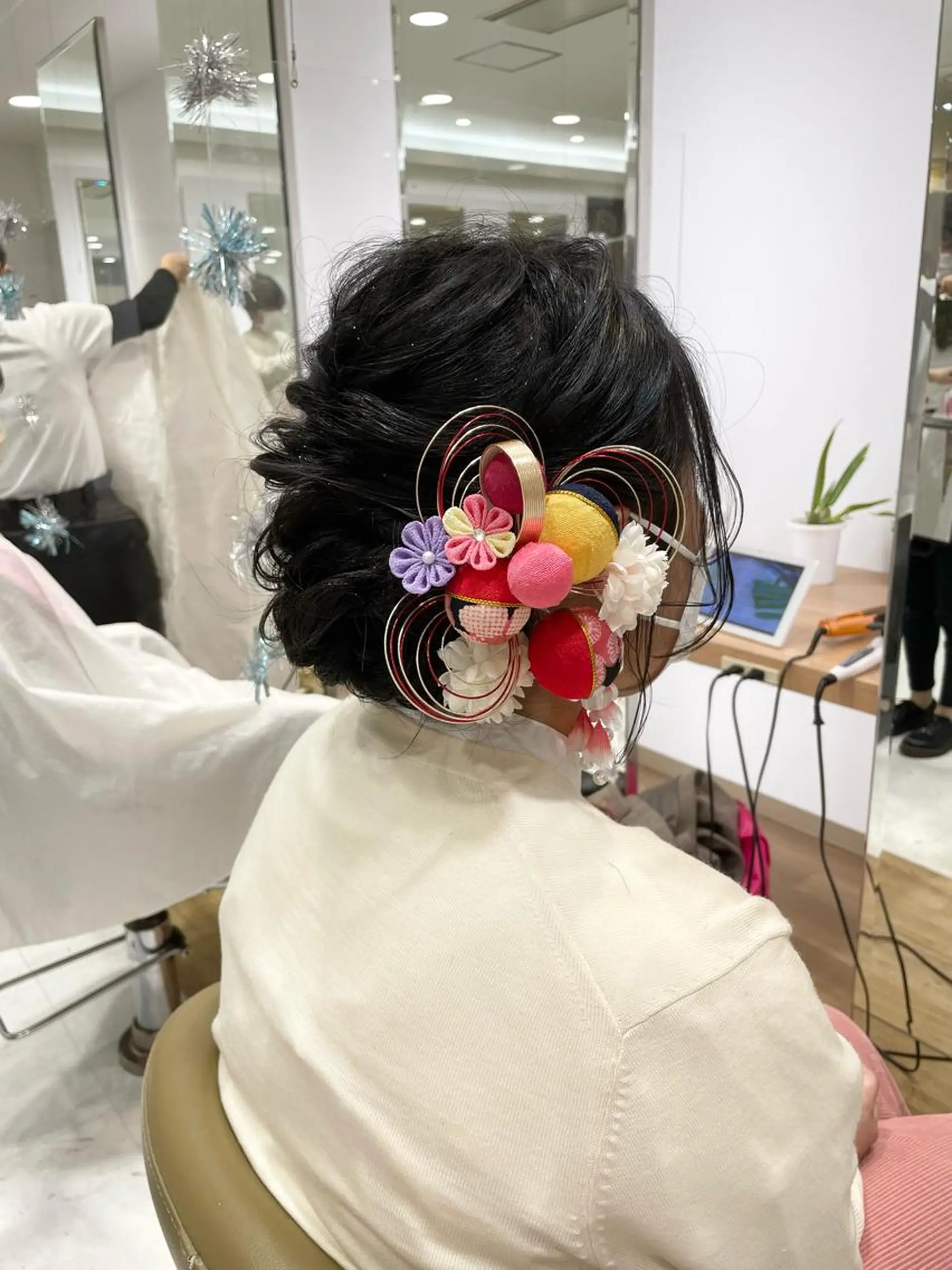 セミロング ヘアアレンジ メンズモテパーマ💙 fuwaのヘアスタイル